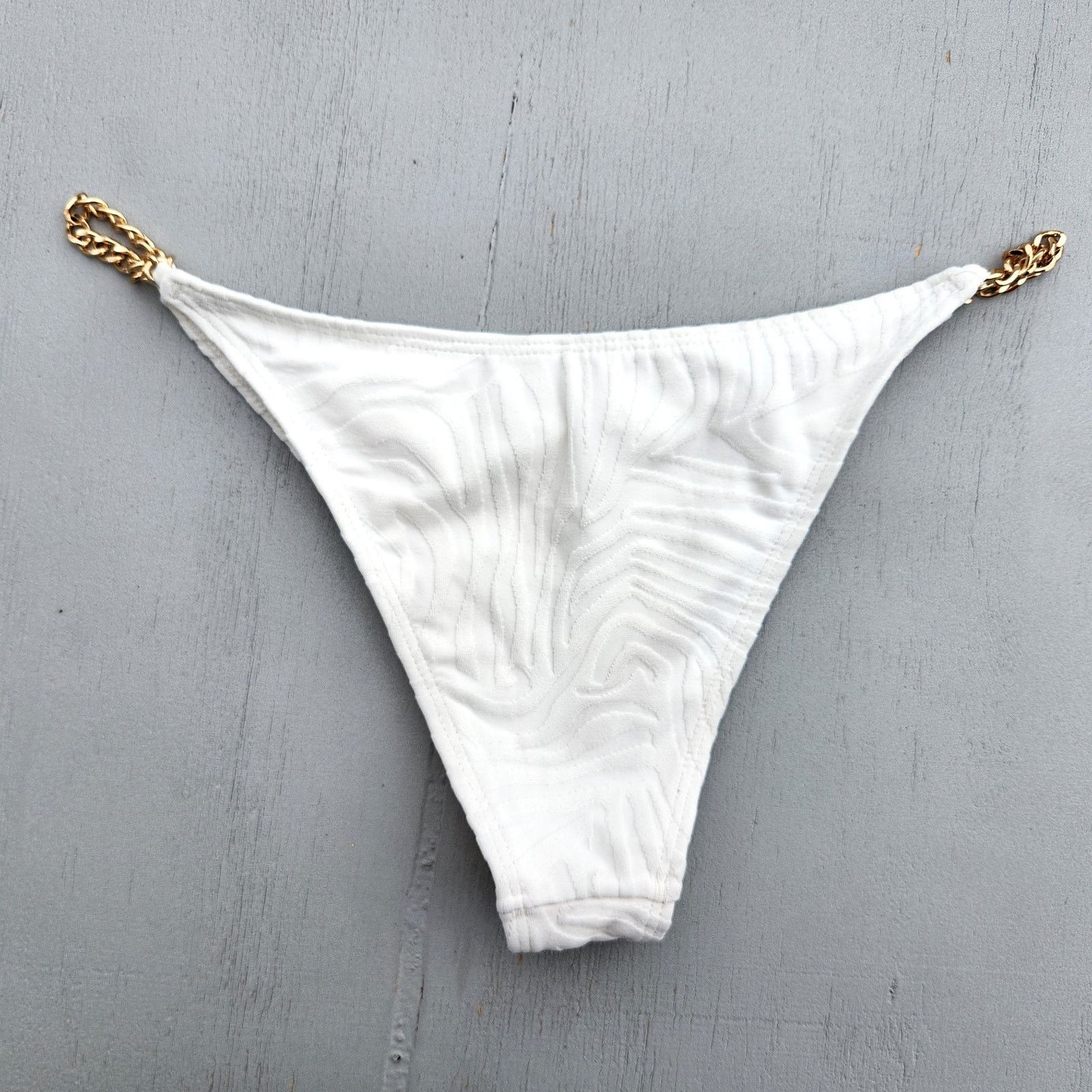 The Unbranded Brand L*Space Women Ivory Side Chain Swim Bikini Bottom Size S Size ONE SIZE - 5 Thumbnail