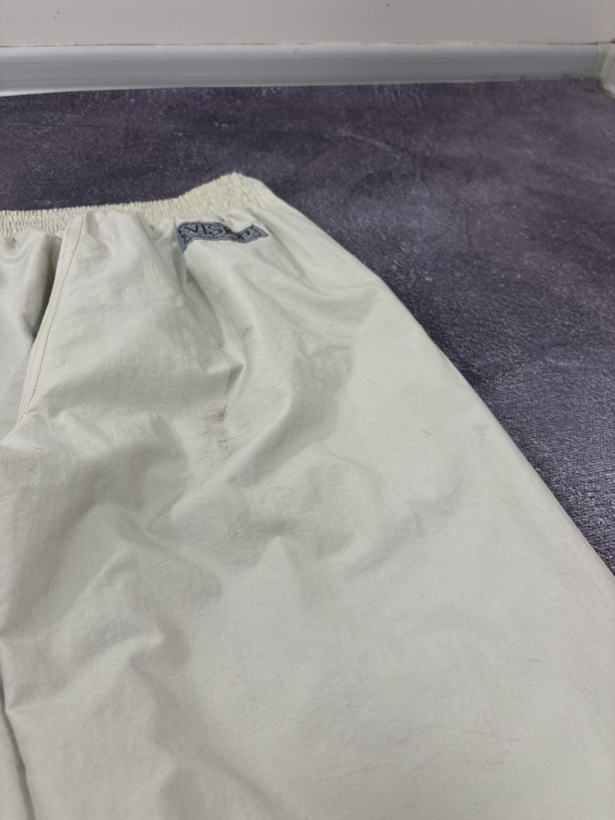 Japanese Brand Vintage Vision Y2K Beige Japanese Hype Baggy Nylon Pants Size US 34 / EU 50 - 18 Thumbnail