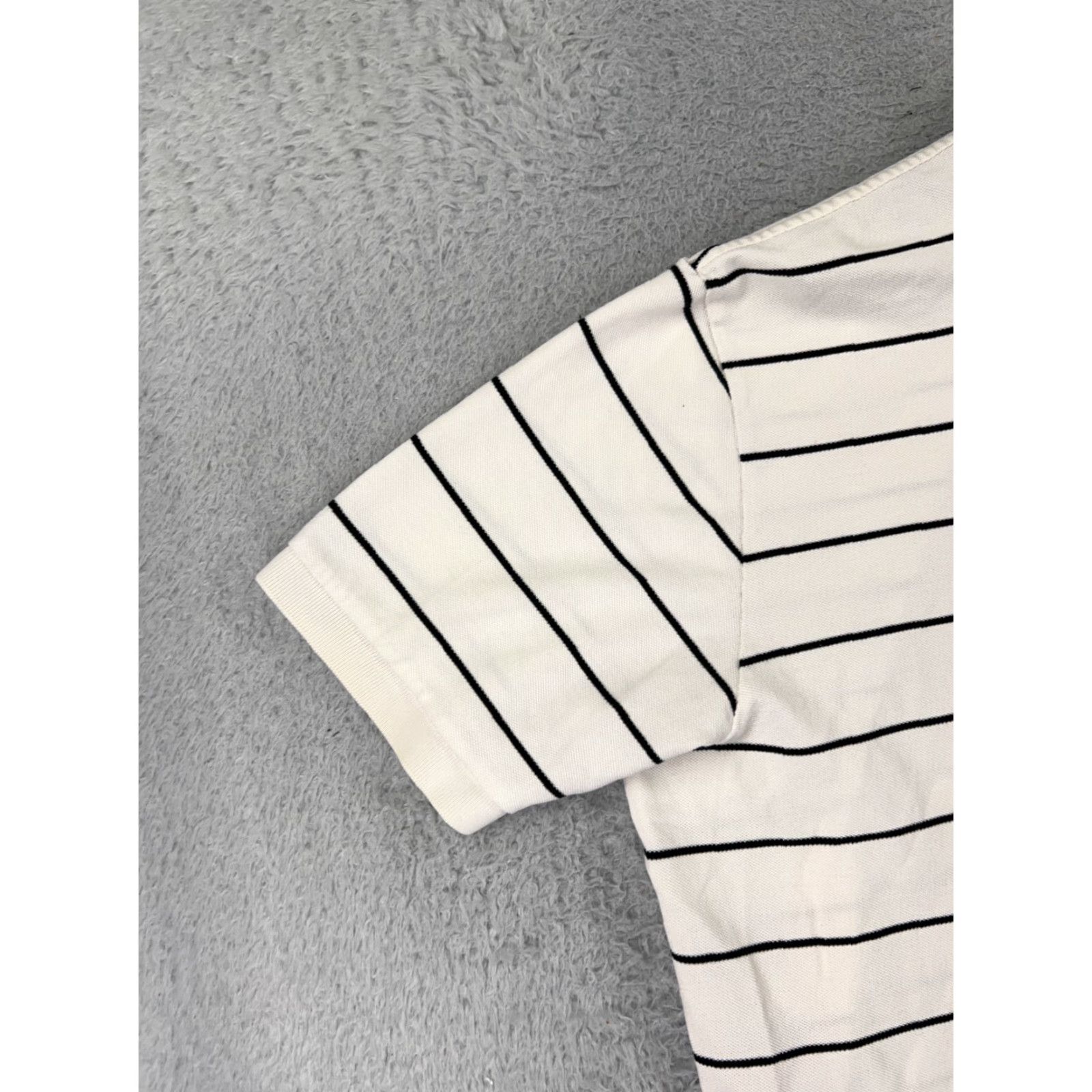 Ralph Lauren VTG Ralph Lauren Polo Shirt Men 2XL White Striped Cotton Short Sleeve Polo Shirt 2XL Mens Size US XXL / EU 58 / 5 - 5 Thumbnail