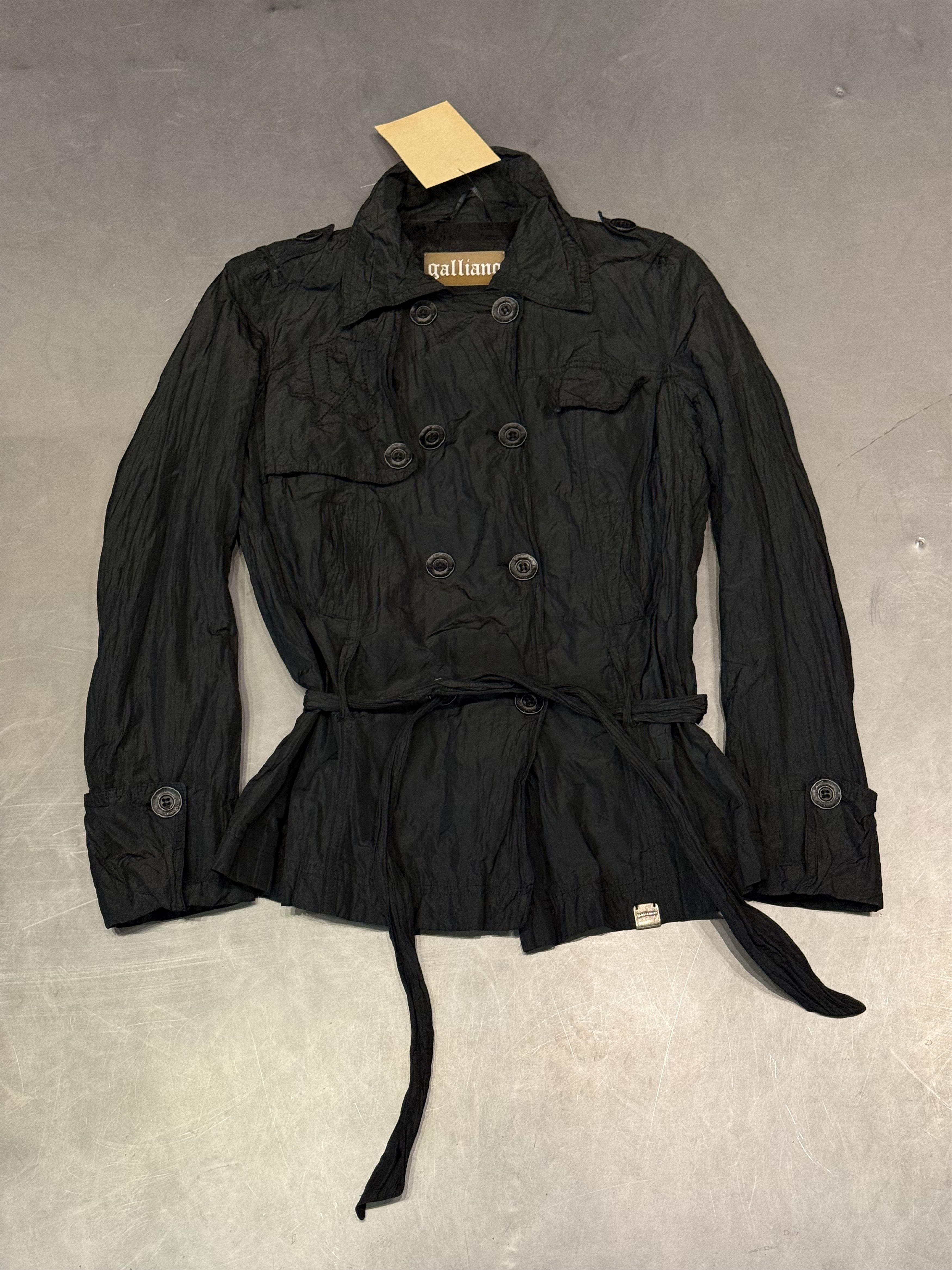 John Galliano John Galliano SS07 metalli scrunched fitted black jacket Size M / US 6-8 / IT 42-44 - 1 Thumbnail
