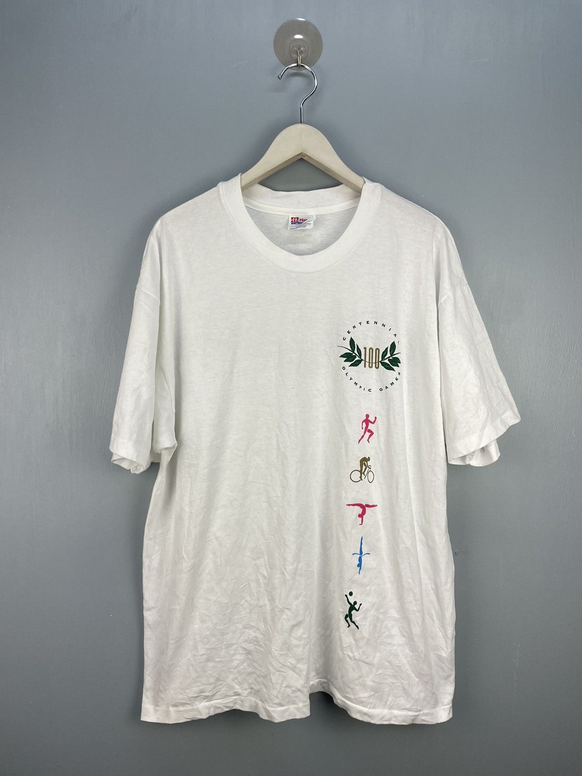 USA Olympics Vintage 90s Olympic Games promo t shirt Size US XL / EU 56 / 4 - 2 Thumbnail