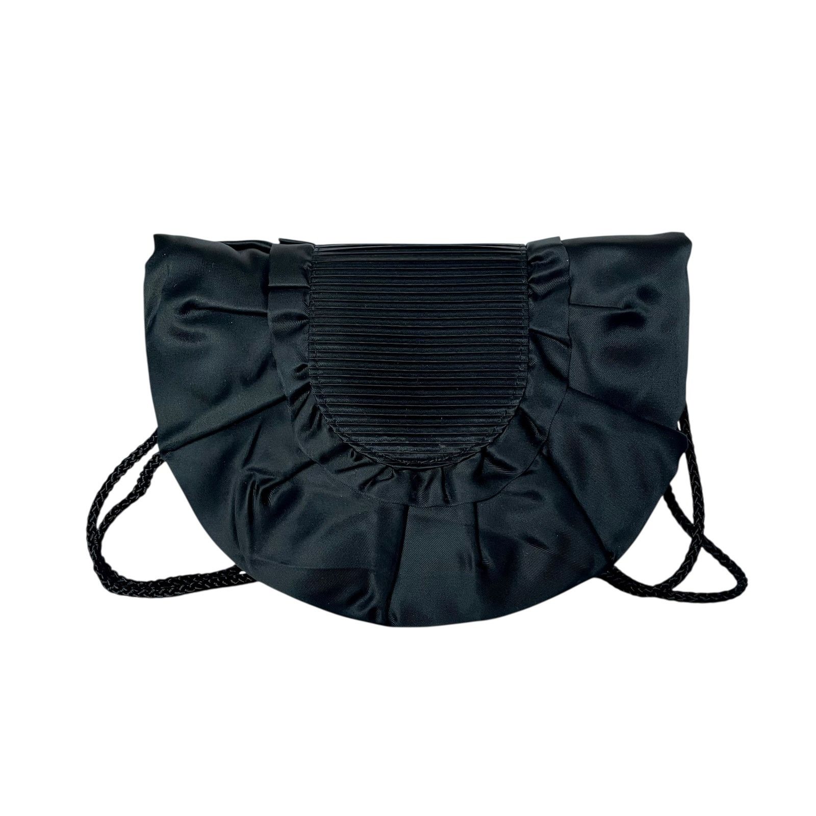 Vintage Timmy Woods Beverly Hills Collection Black Satin Evening Bag Size ONE SIZE - 10 Thumbnail