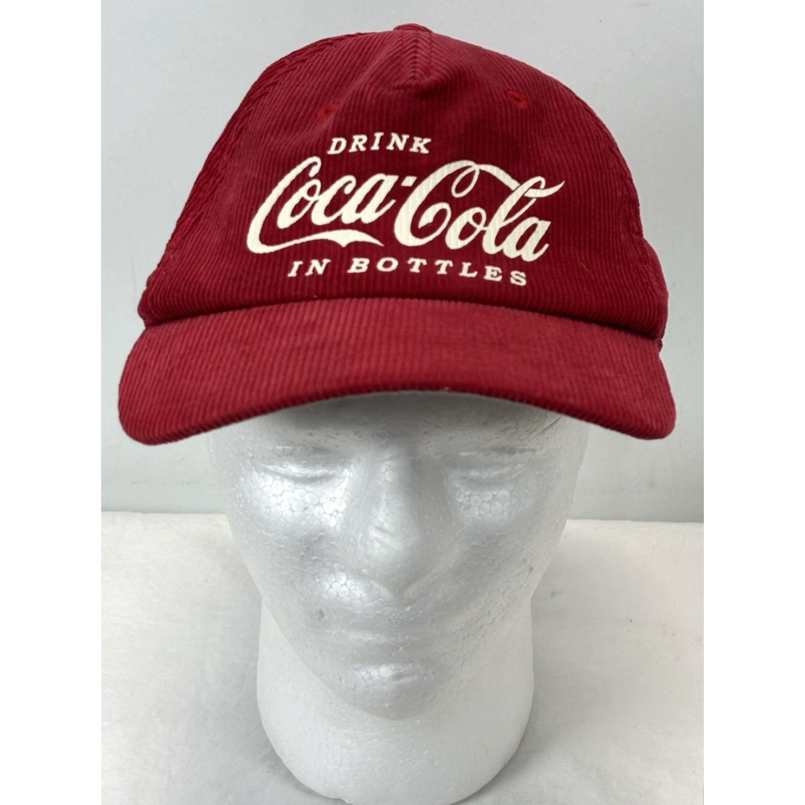 American Needle American Needle Coca-Cola Hat Cap Snap Back Drink in Bottles Coke Red Corduroy Cotton Polyester Size ONE SIZE - 2 Thumbnail