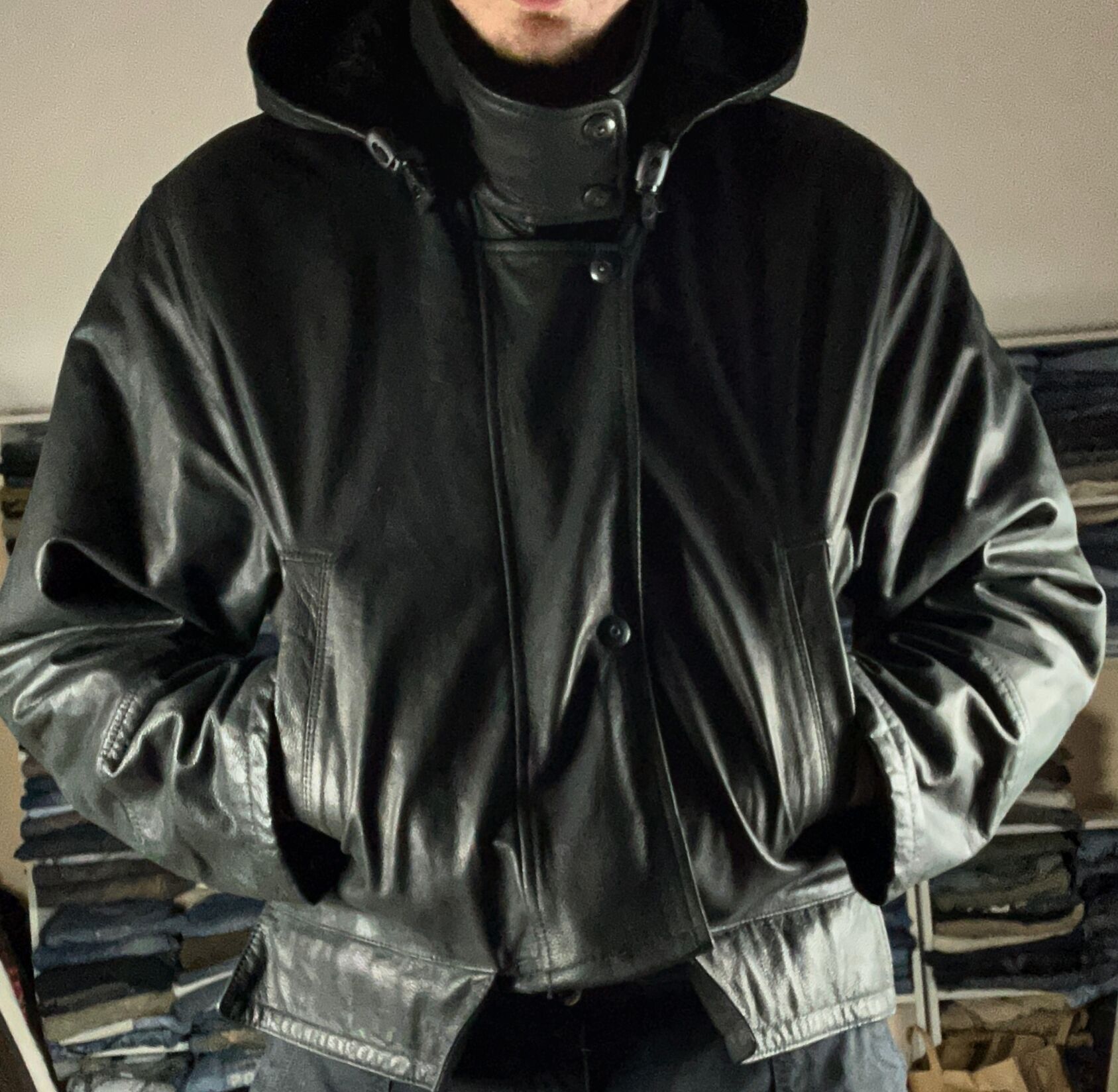 Hysteric Glamour VTG BALENCIAGA OPIUM CARTI STYLE CROPPED LEATHER JACKET Y2K Size US L / EU 52-54 / 3 - 12 Thumbnail