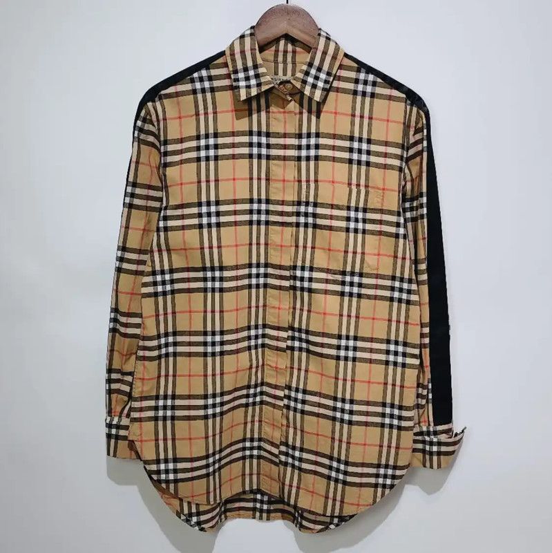 Burberry Khaki Check Cotton Shirt for Women
