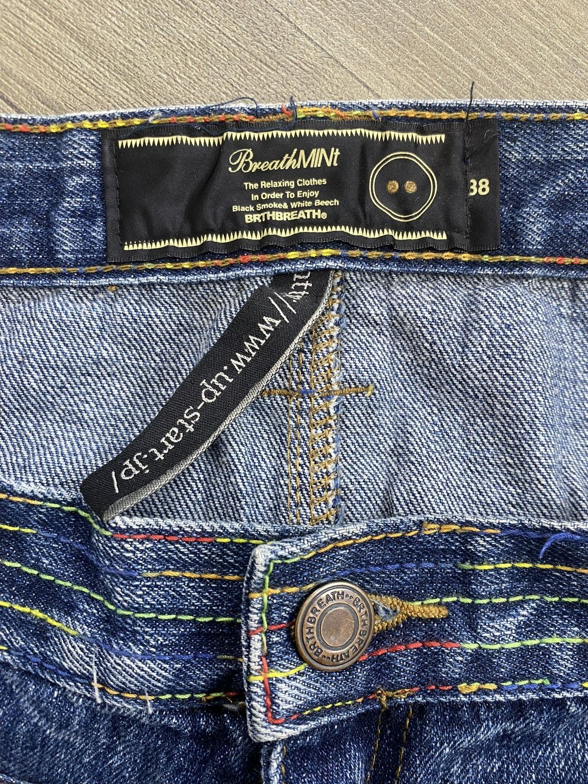 Japanese Brand 2000s Breathmint Double Waist Distressed Punk Lgb Jeans Y2K Size US 30 / EU 46 - 8 Thumbnail