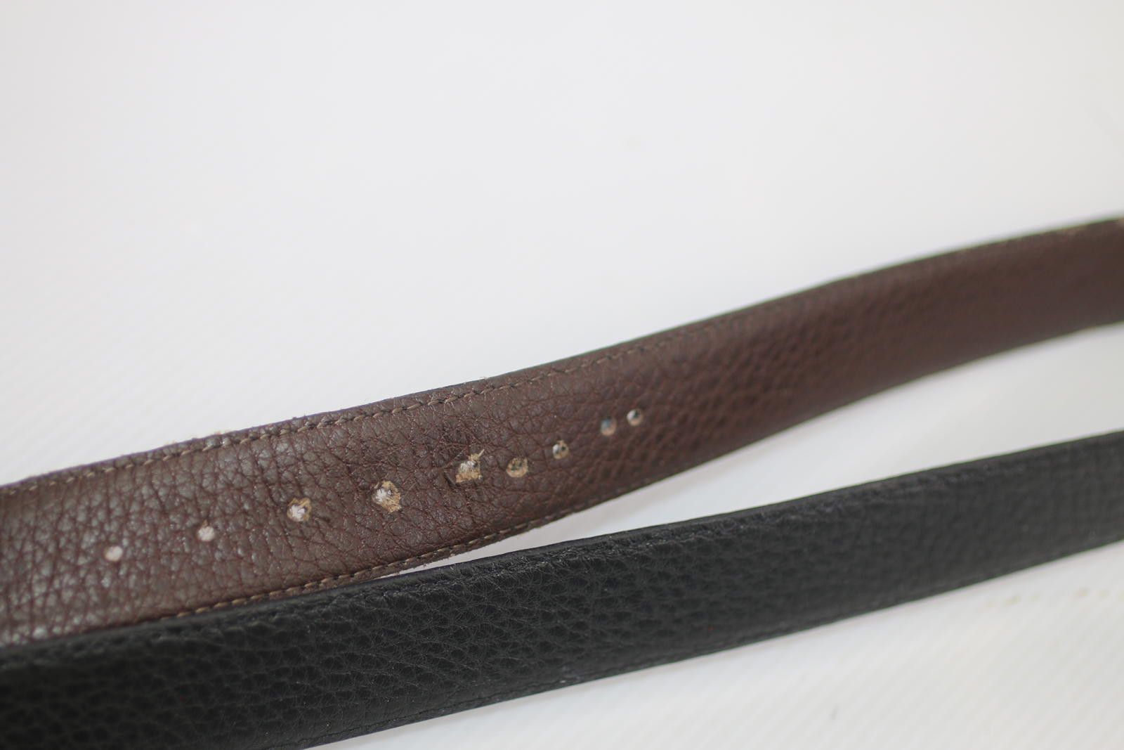 The Unbranded Brand Unisex Black Leather Belt Silver Tone Buckle Classic Style Size ONE SIZE - 5 Thumbnail
