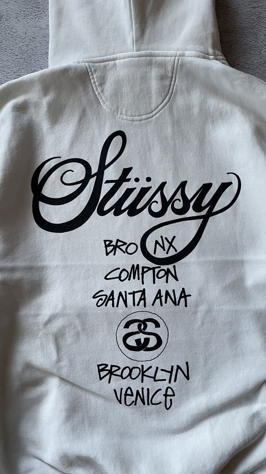Stussy Vintage Hoodie Stussy World Tour Hooded White Rare Logo Size US L / EU 52-54 / 3 - 3 Thumbnail