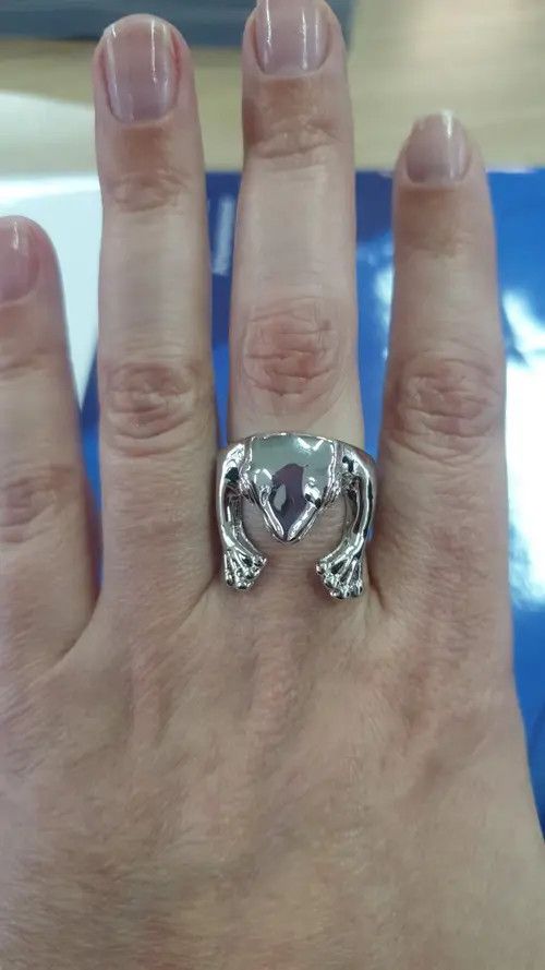 Ring Of Fire Cute Frog Adjustable Finger Rings Size ONE SIZE - 3 Thumbnail