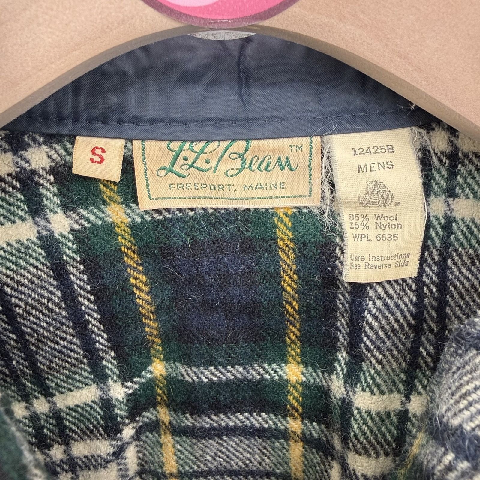 L.L. Bean Vintage 60s LL Bean Pullover Wool Nylon Heavy Flannel Plaid Size US S / EU 44-46 / 1 - 2 Thumbnail
