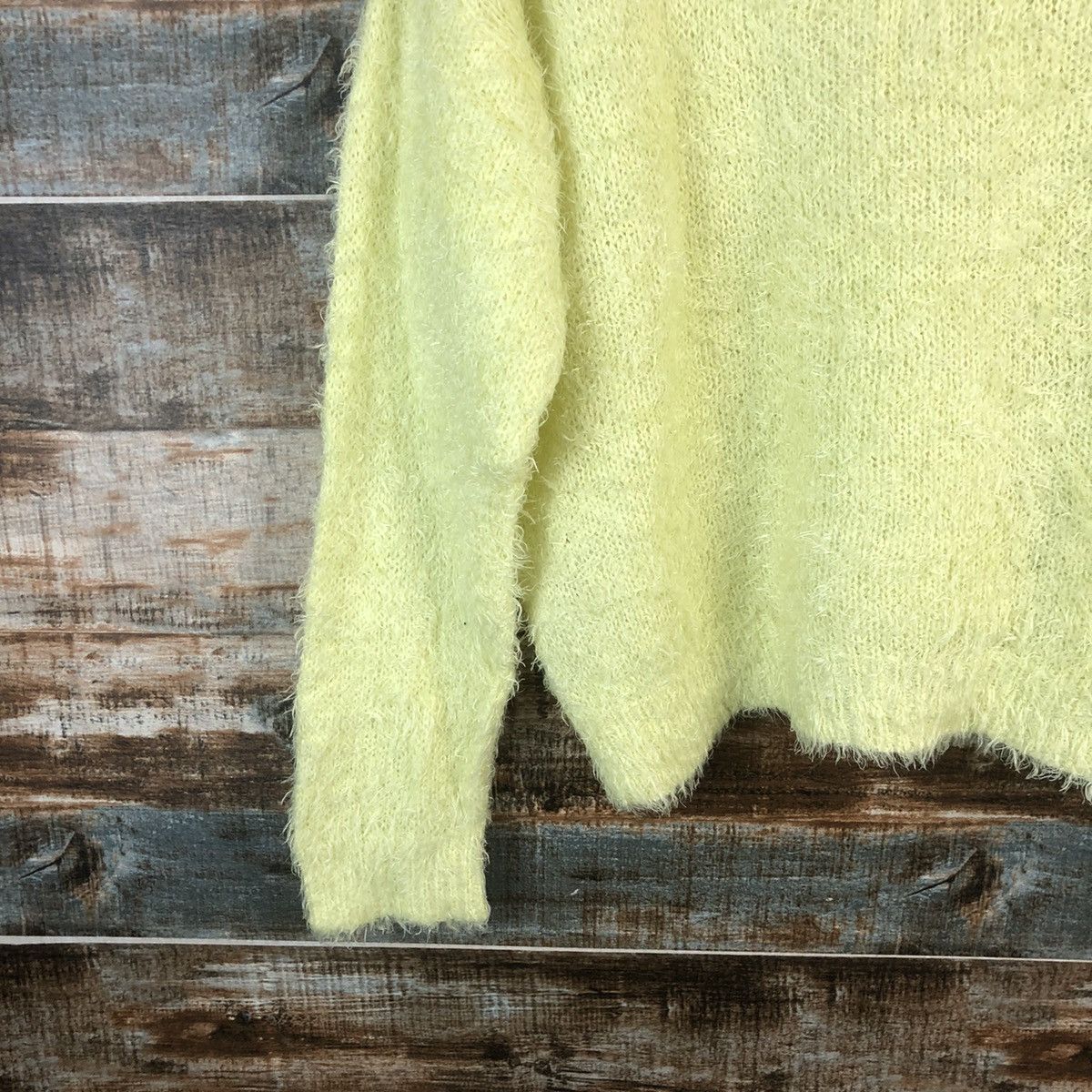 Vintage DL GU japan mohair shaggy Green Knitwear #C021 Size L / US 10 / IT 46 - 13 Thumbnail