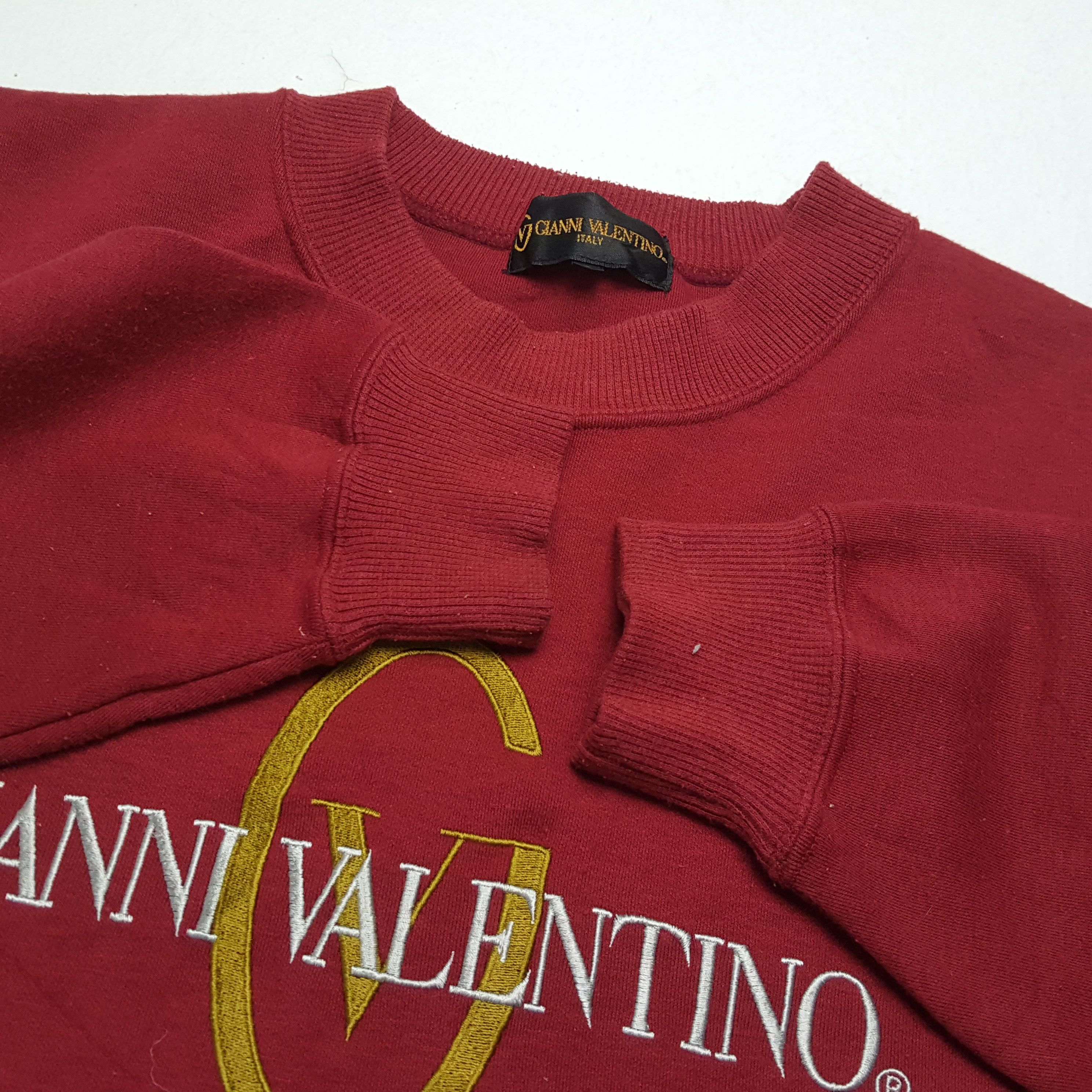 Vintage GIANNI VALENTINO ITALY Center Design Sweatshirt Size US L / EU 52-54 / 3 - 7 Thumbnail