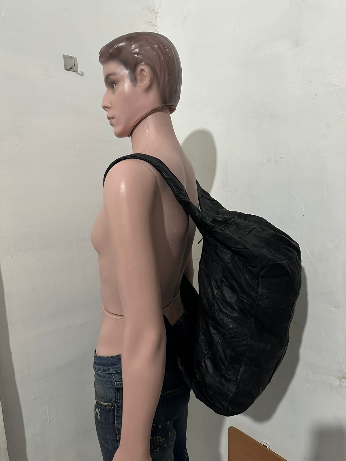 Leather 🔥Unknown Leather 2 Way Bag Nice Design Patches Size ONE SIZE - 4 Thumbnail