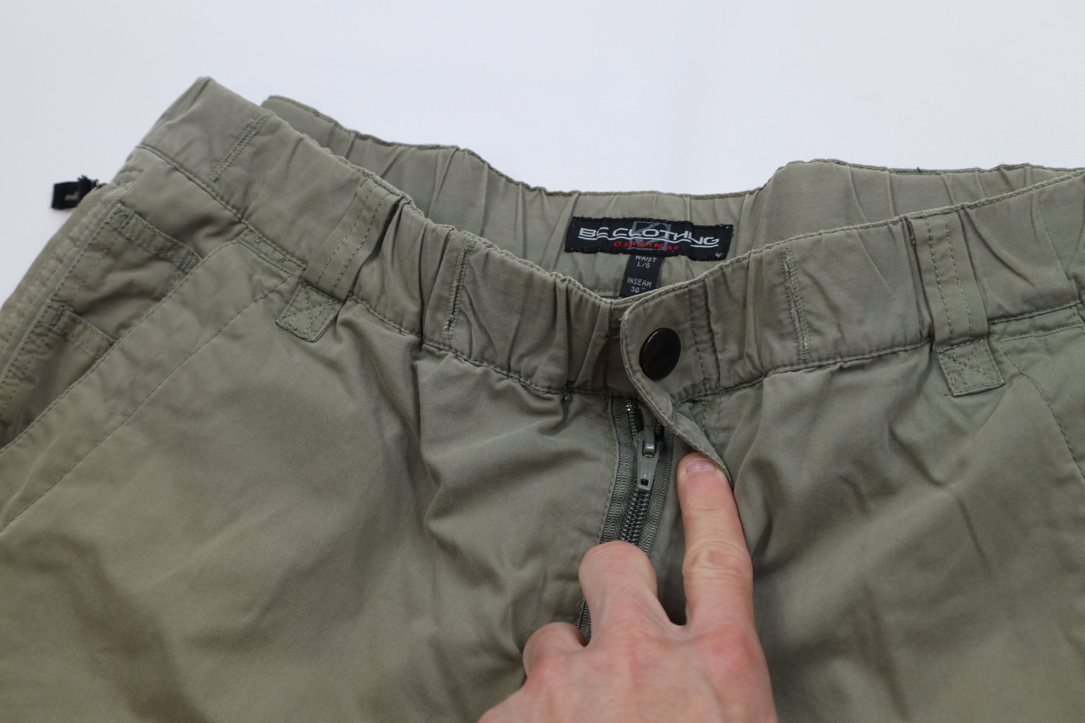 Vintage Vintage 90s Y2K Streetwear Lined Wide Leg Cargo Pants Green Size US 36 / EU 52 - 9 Thumbnail