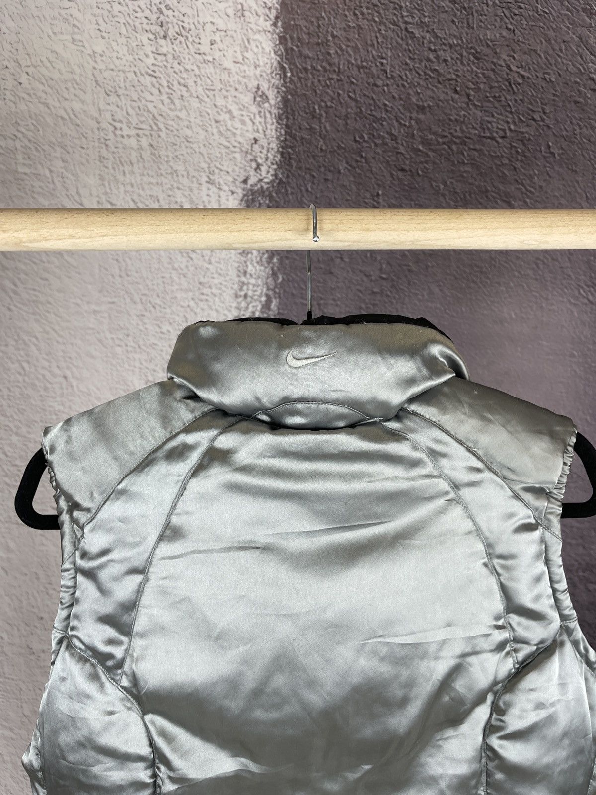 Nike Nike vintage y2k reversible black silver down vest drill Size L / US 10 / IT 46 - 22 Thumbnail