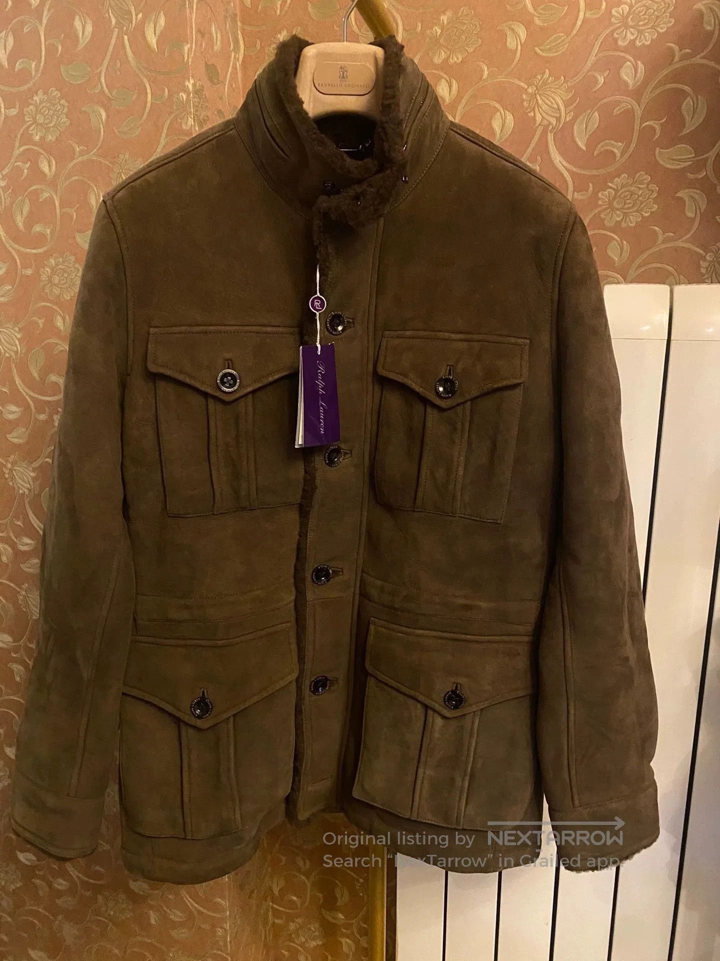 Polo Ralph Lauren Brown Shearling Collar Utility Jacket Size M. Size US M / EU 48-50 / 2 - 2 Thumbnail