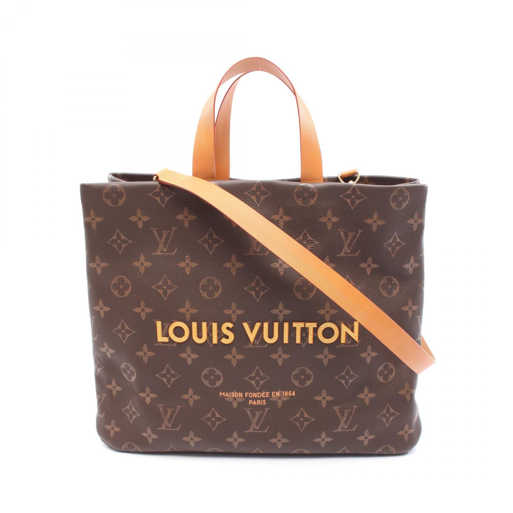 Louis Vuitton Louis Vuitton Shopper Tote MM Monogram Leather Tote Bag Canvas Tote Bag M13928 DUTY FREE for USA