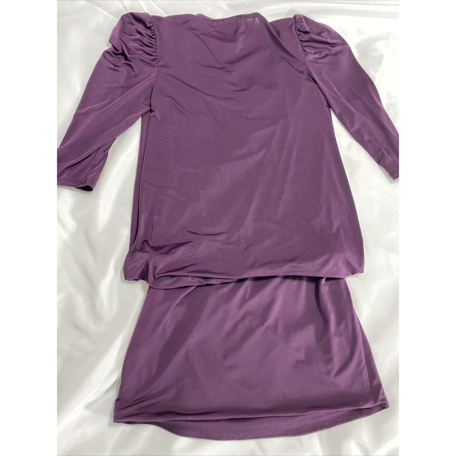 Other Bisou Bisou Plum Women's Stretch Mini Dress With Ruche And S Size M / US 6-8 / IT 42-44 - 5 Thumbnail