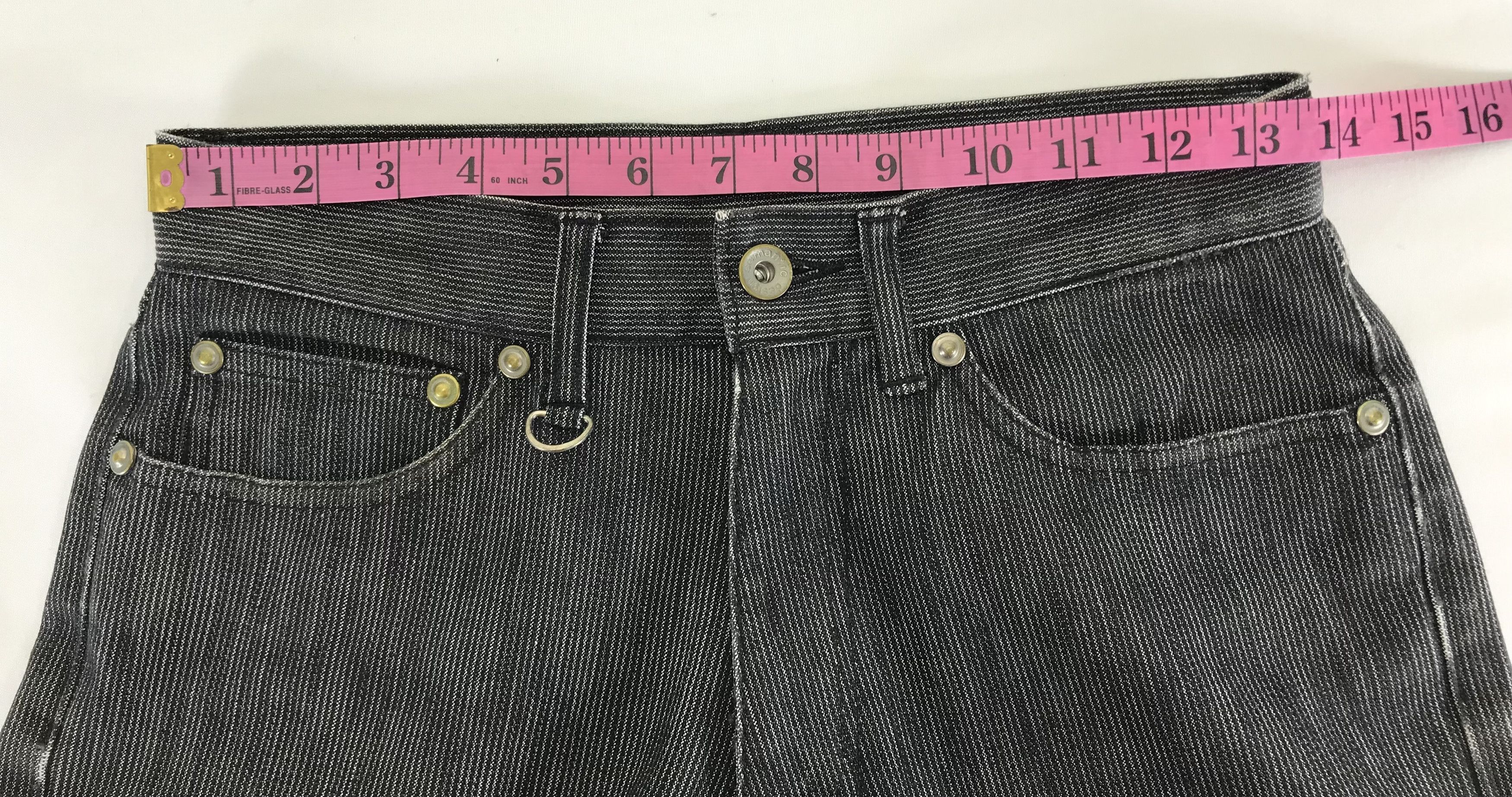 semanticdesign Vintage Semantic Design Striped Flare Jeans Size 27" / US 4 / IT 40 - 14 Thumbnail