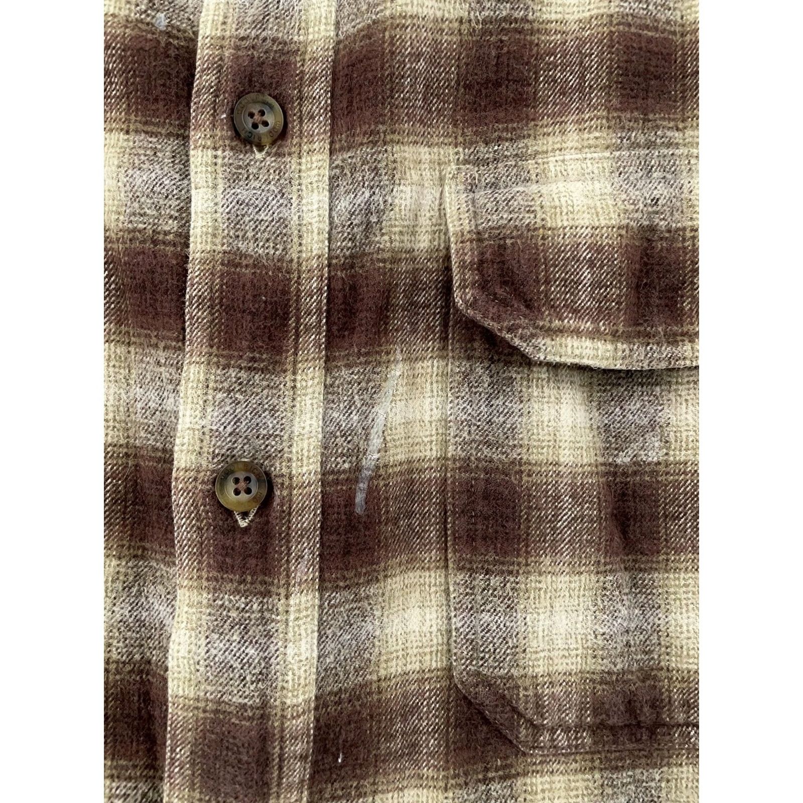 Vintage Woolrich Shirt Mens Medium Brown Plaid Flannel Button Up Collared Pockets Size US M / EU 48-50 / 2 - 3 Thumbnail