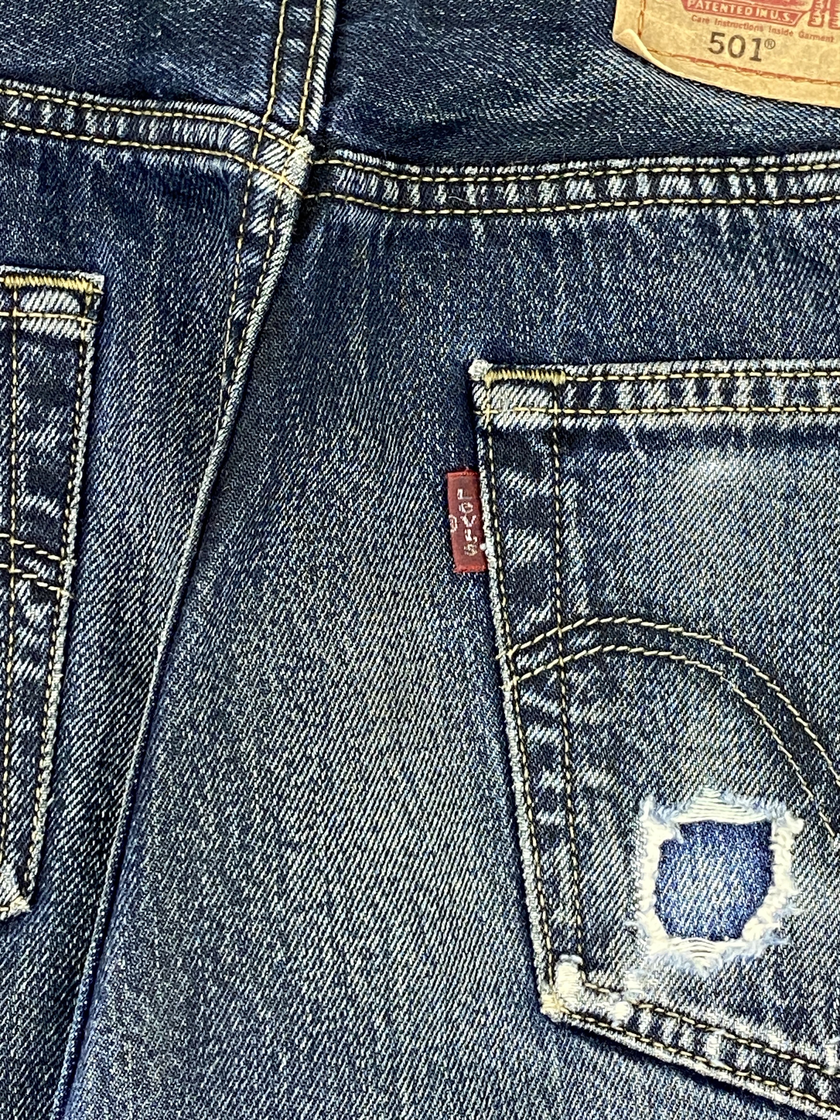 Levi's Distressed Vintage Levis 501 Blue Jeans DP2718 Size US 30 / EU 46 - 9 Thumbnail