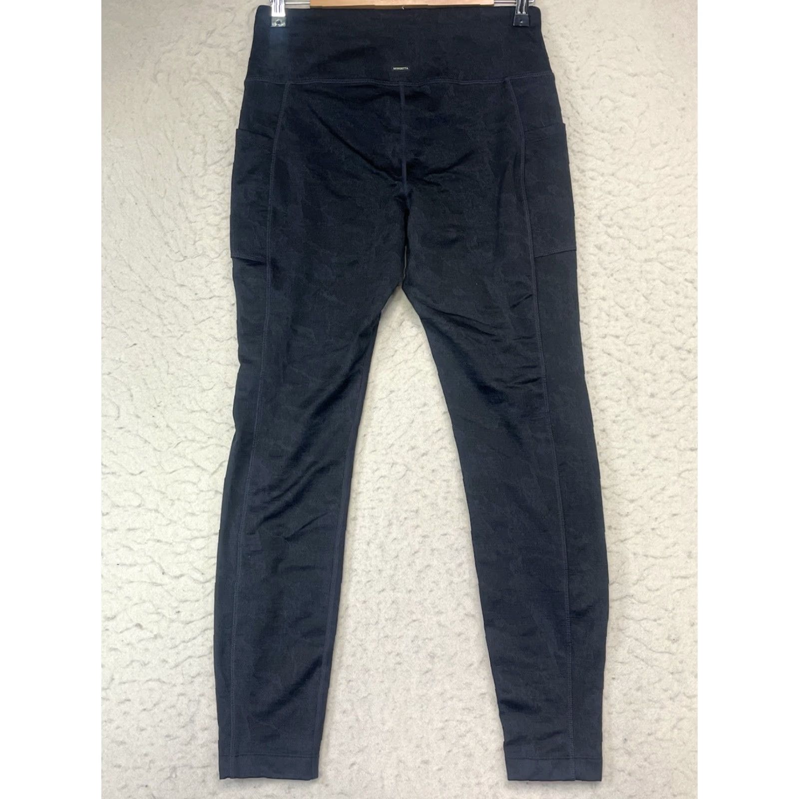 Vintage MONDETTA Women's Leggings Skinny Ankle Pockets Black Size S Activewear Gym & Training Size 28" / US 6 / IT 42 - 2 Thumbnail