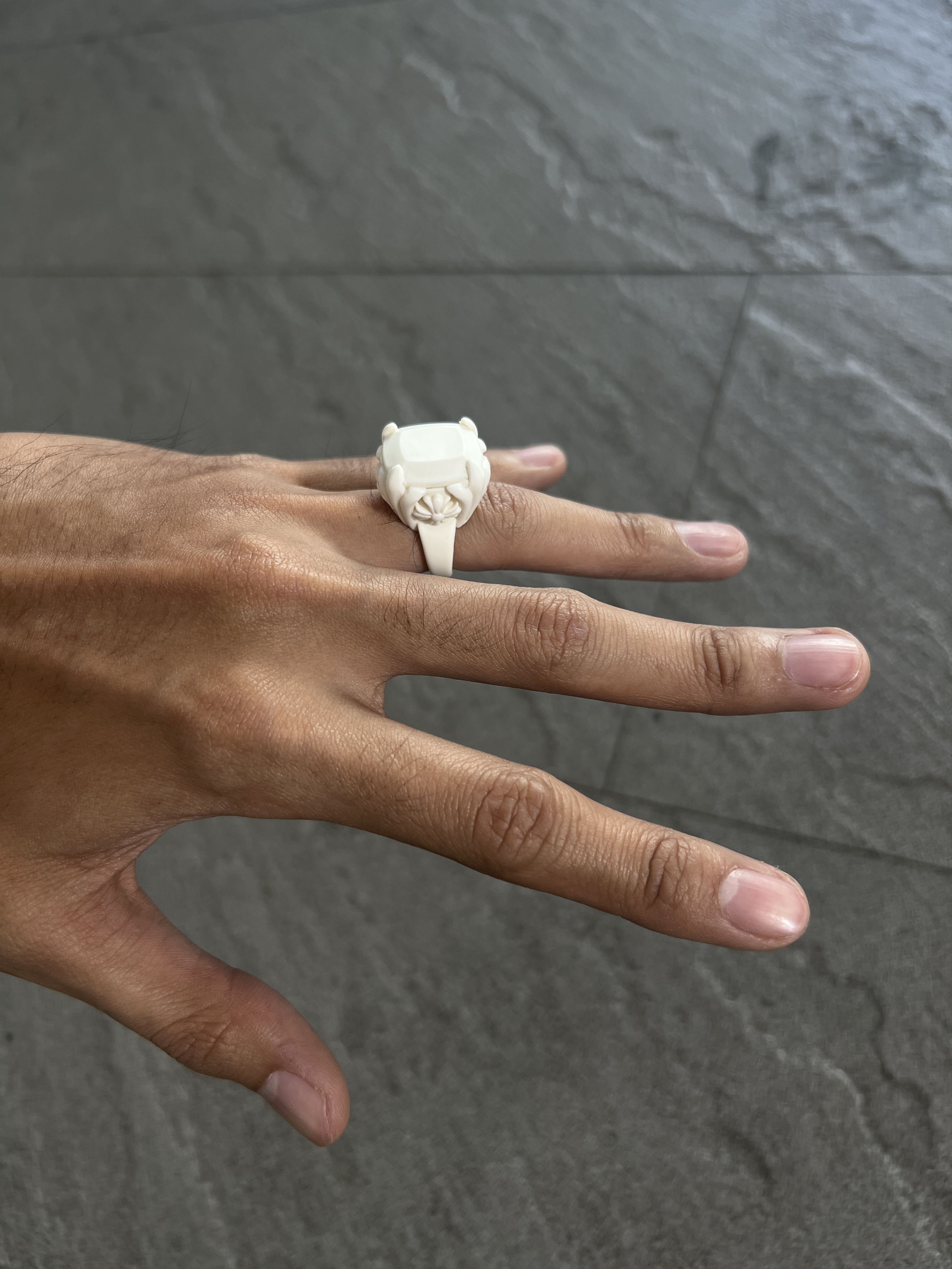Chrome Hearts Chrome Hearts White Signet Cross Ring 2022 Size ONE SIZE - 1 Thumbnail
