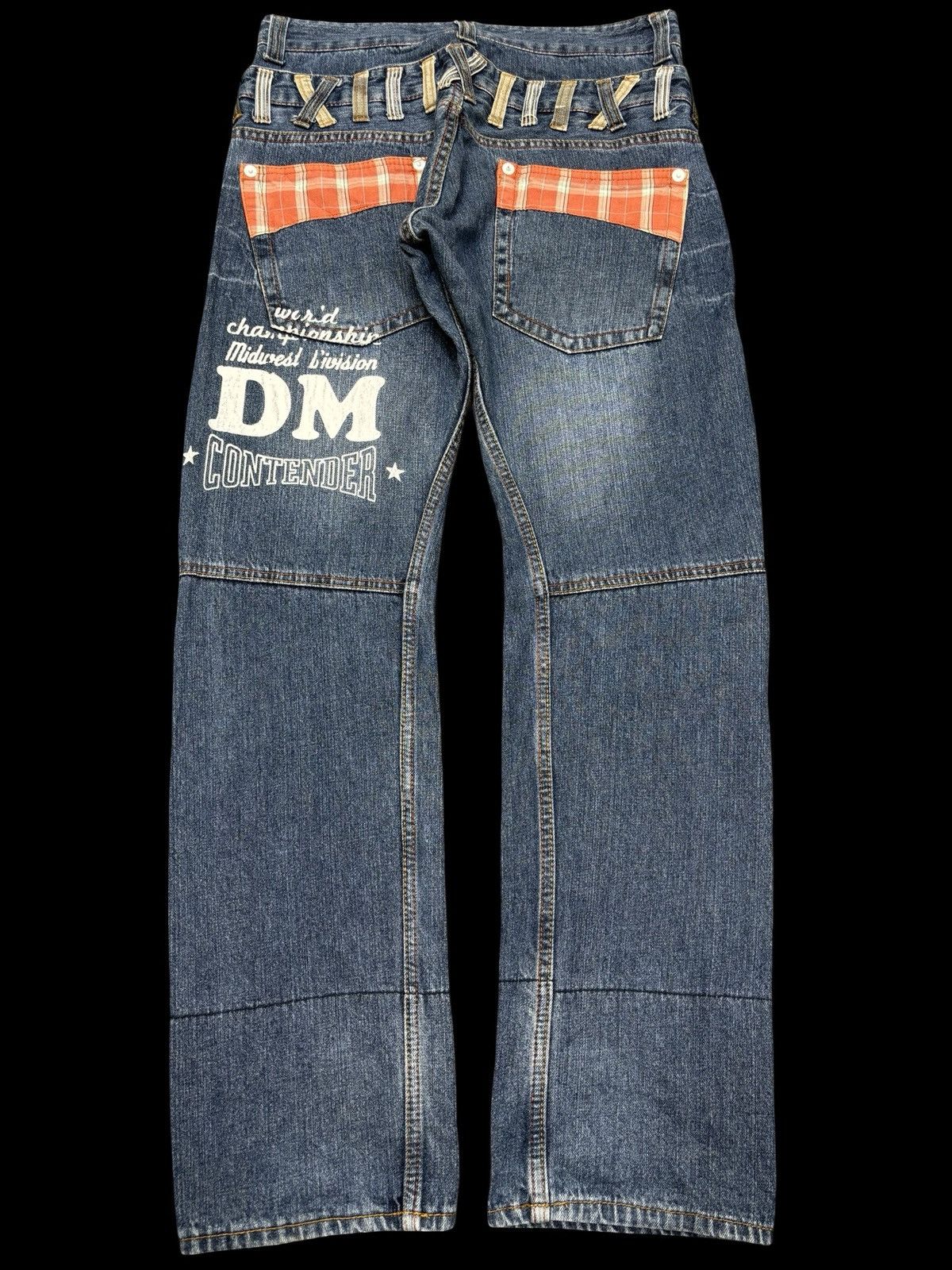 Japanese Brand 💥Double Waist💥Insane Dominate Twisted Leg Denim F653 Size US 32 / EU 48 - 2 Thumbnail
