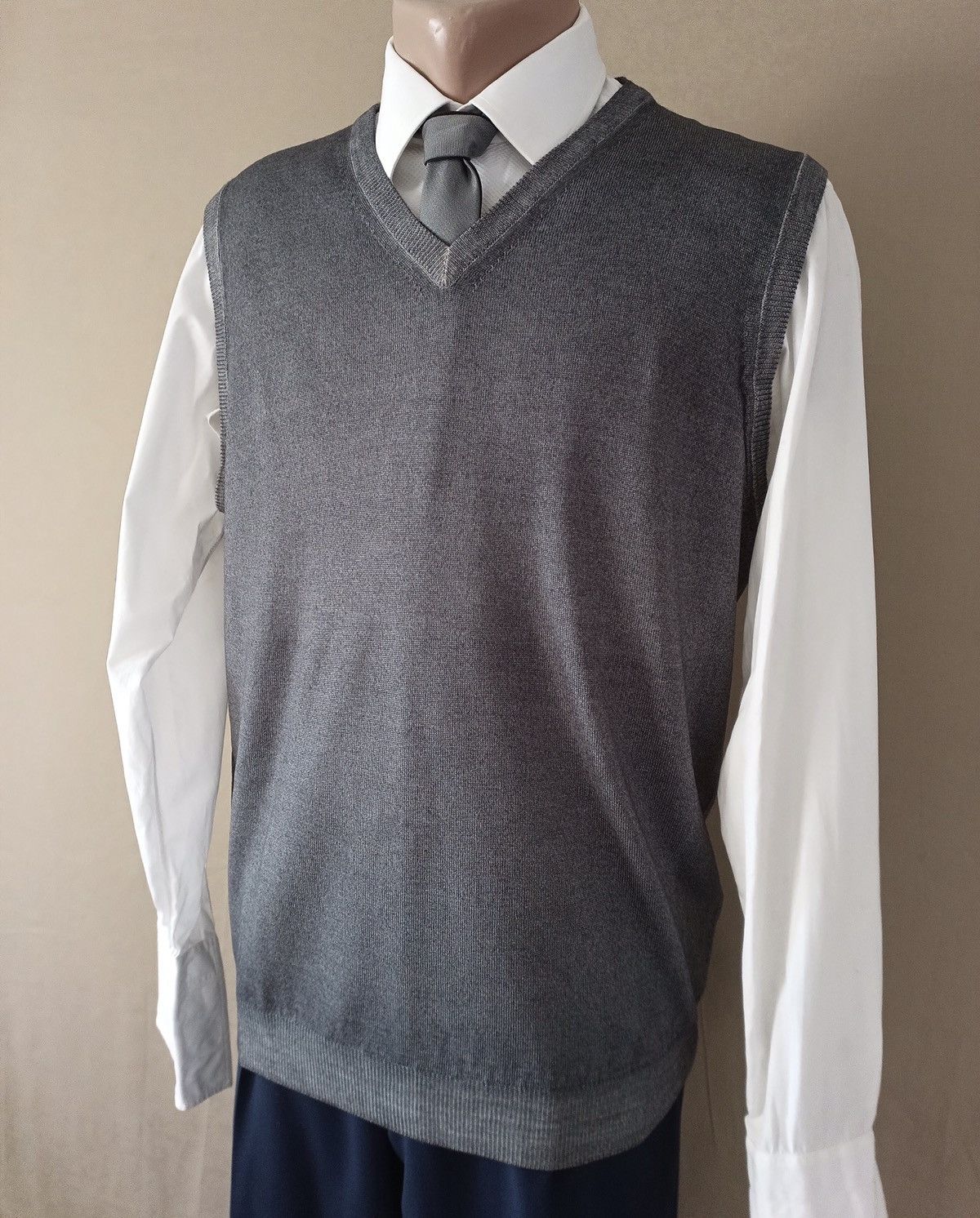 Zanieri Zanieri Lana Wool Grey Mens Vest Size XL Size US XL / EU 56 / 4 - 2 Thumbnail