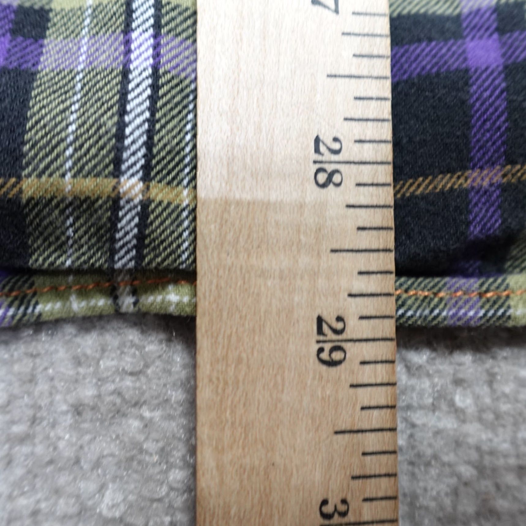 Vintage 32 Bar Blues Shirt Large Green Blue Long Sleeve Flannel Plaid Button-Up Casual Men’s Regular Cotton thermal Fall Spring Summer Size US L / EU 52-54 / 3 - 6 Thumbnail