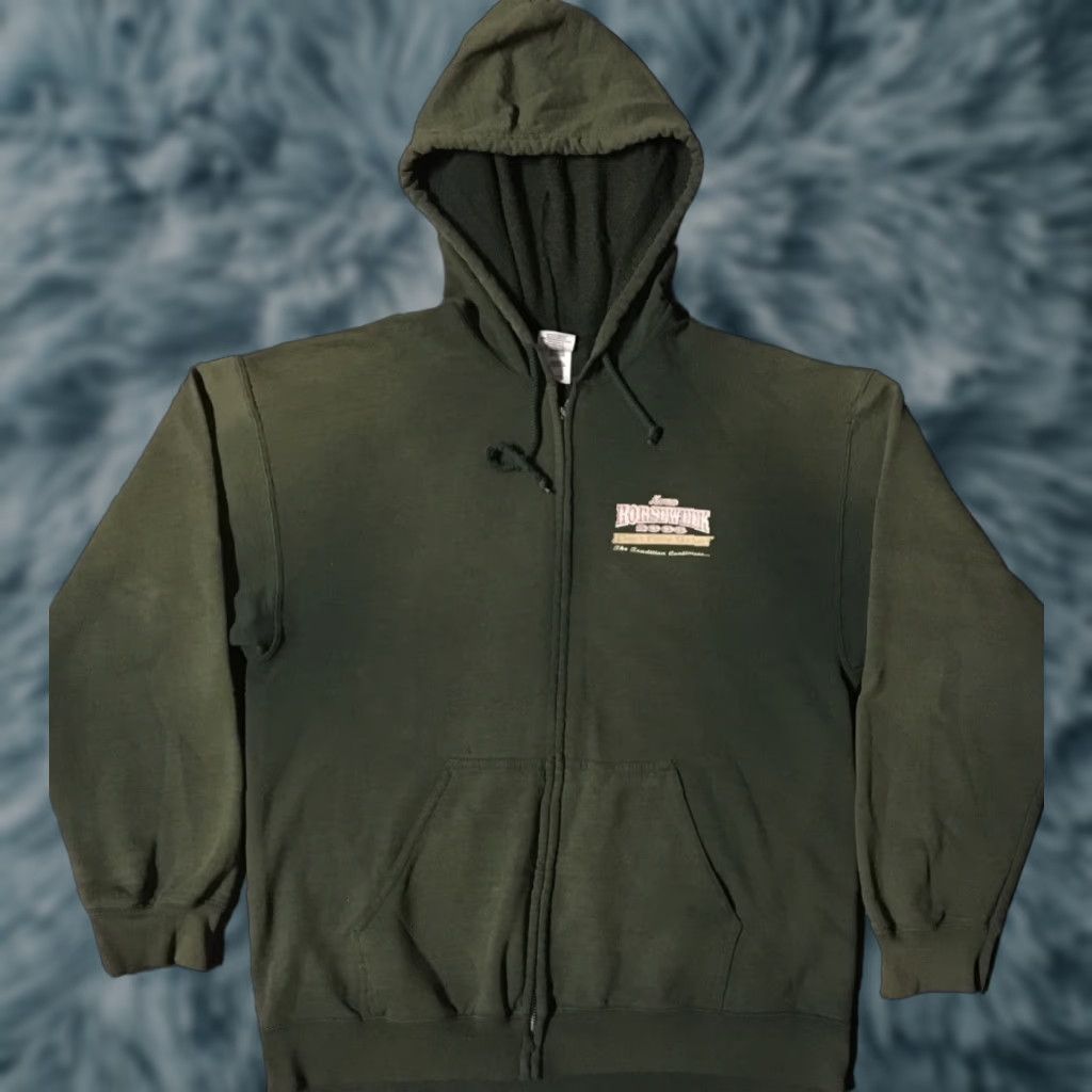 Vintage VINTAGE Norco Horse Week Hoodie Seasonal Distressed Green Full Zip Large Men Size US L / EU 52-54 / 3 - 1 Thumbnail