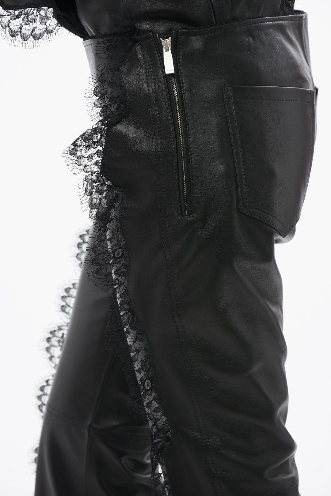 Off-White og1mm1125 Leather Pant in Black Size 27" / US 4 / IT 40 - 3 Thumbnail