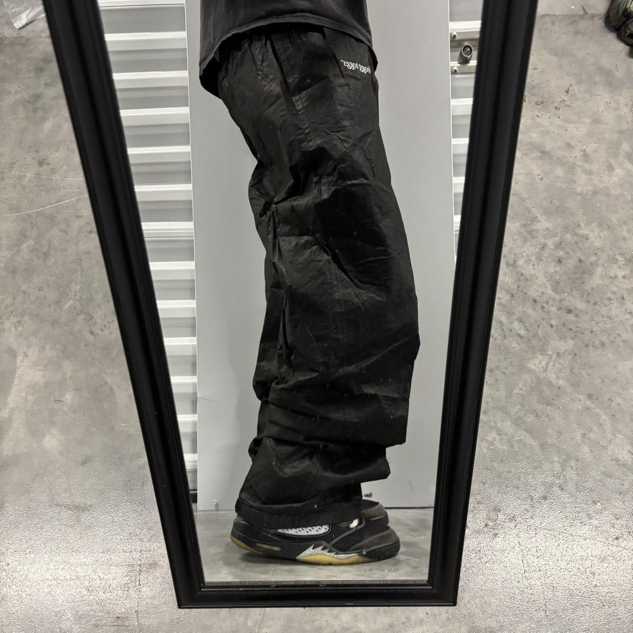 Japanese Brand × Vintage Crazy Vintage Y2K/2000s Baggy Black 100% Polypropylene Pants! Size US 32 / EU 48 - 2 Thumbnail