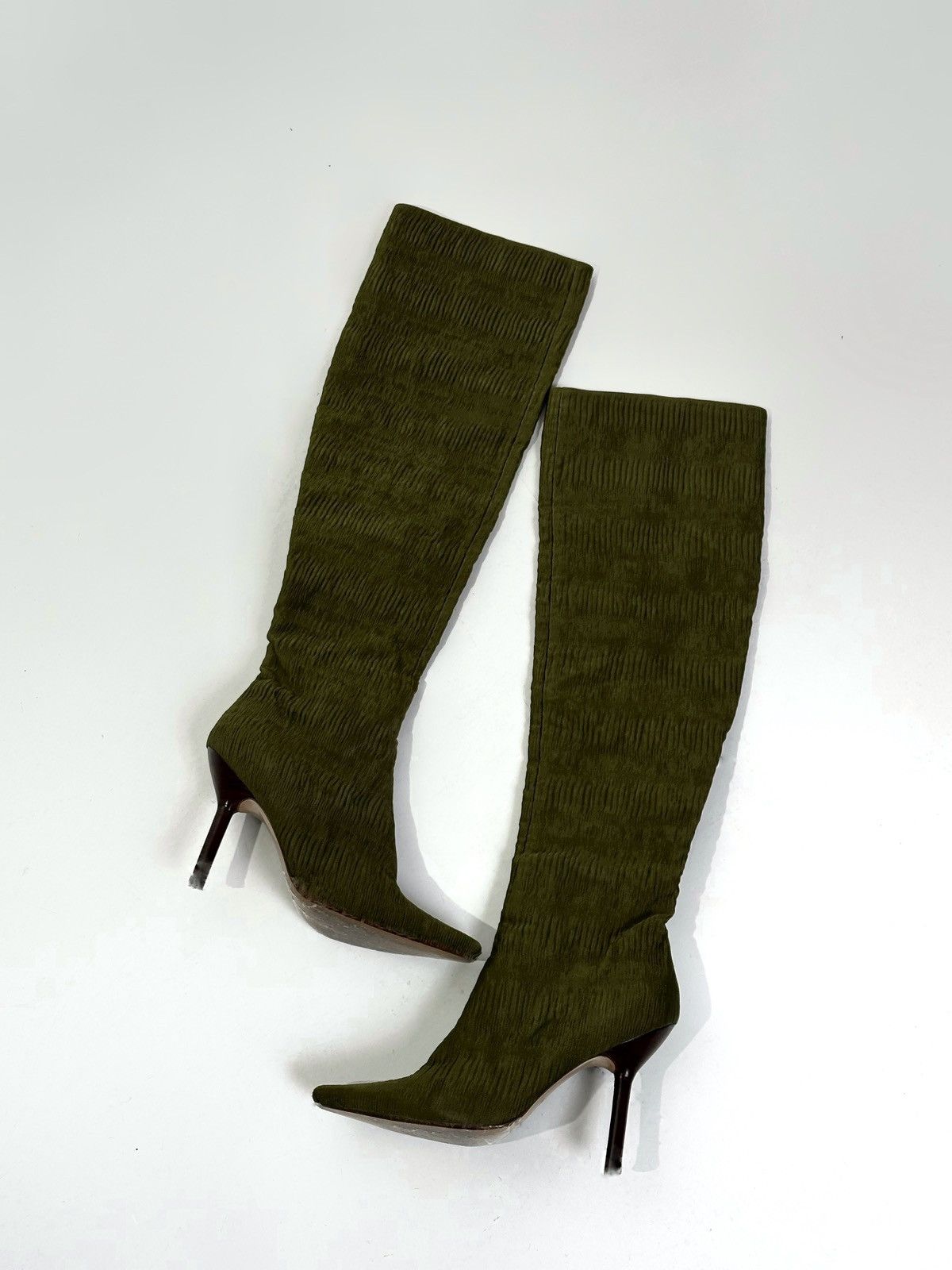 Tom Ford F/W 1999 Gucci by Tom Ford Ruched Silk Heeled Boots Ad Size US 9 / IT 39 - 9 Thumbnail