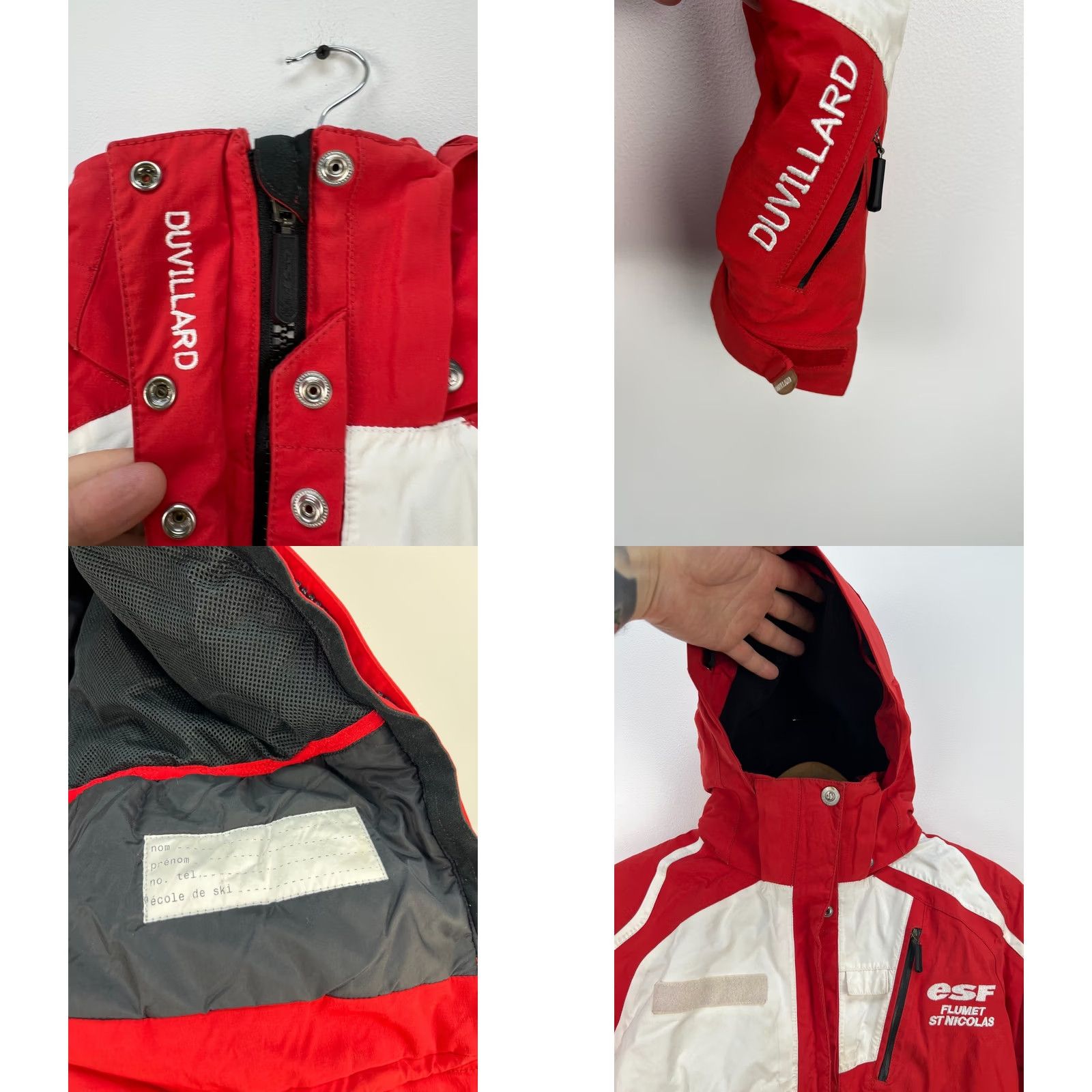 Ecco VINTAGE Henri Duvillard Ski Jacket Gore-Tex Pro Primaloft Recco Patrol FR 38 UK 10 Red Womens jacket Size XS / US 0-2 / IT 36-38 - 8 Thumbnail