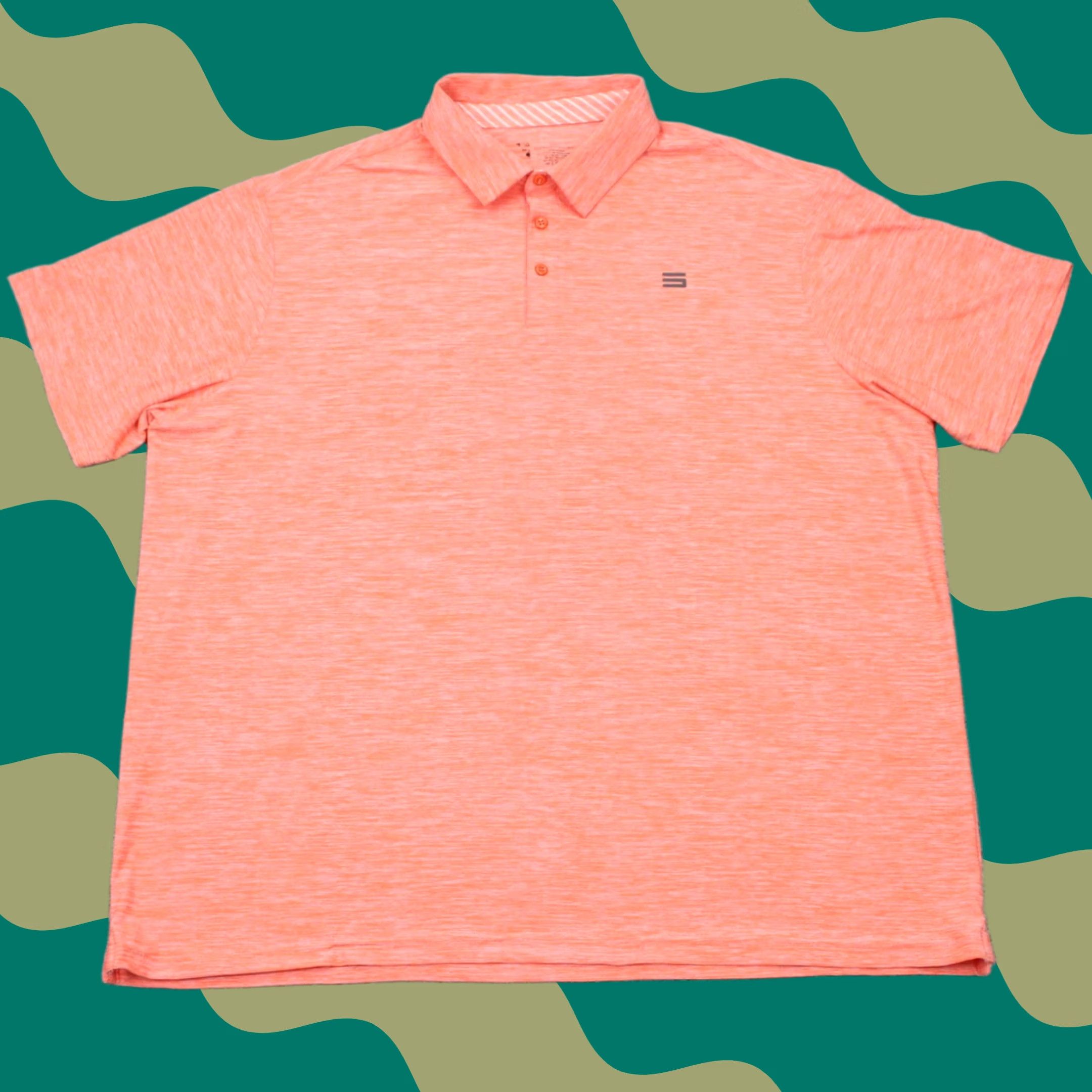 Vintage Three Sixty Six Polo Shirt Mens 3XL XXXL Orange Performance Stretch Golf S/S Shirt Size US XXL / EU 58 / 5 - 1 Thumbnail