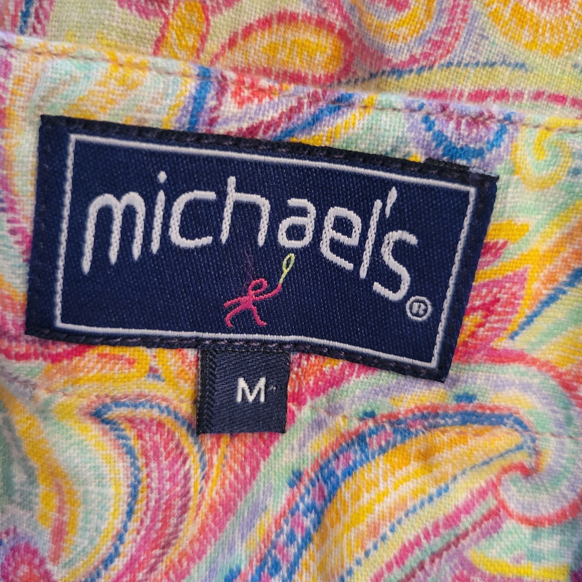 Other Michaels M Paisley Tunic Top Dress Linen Psychedelic Multico Size M / US 6-8 / IT 42-44 - 2 Thumbnail