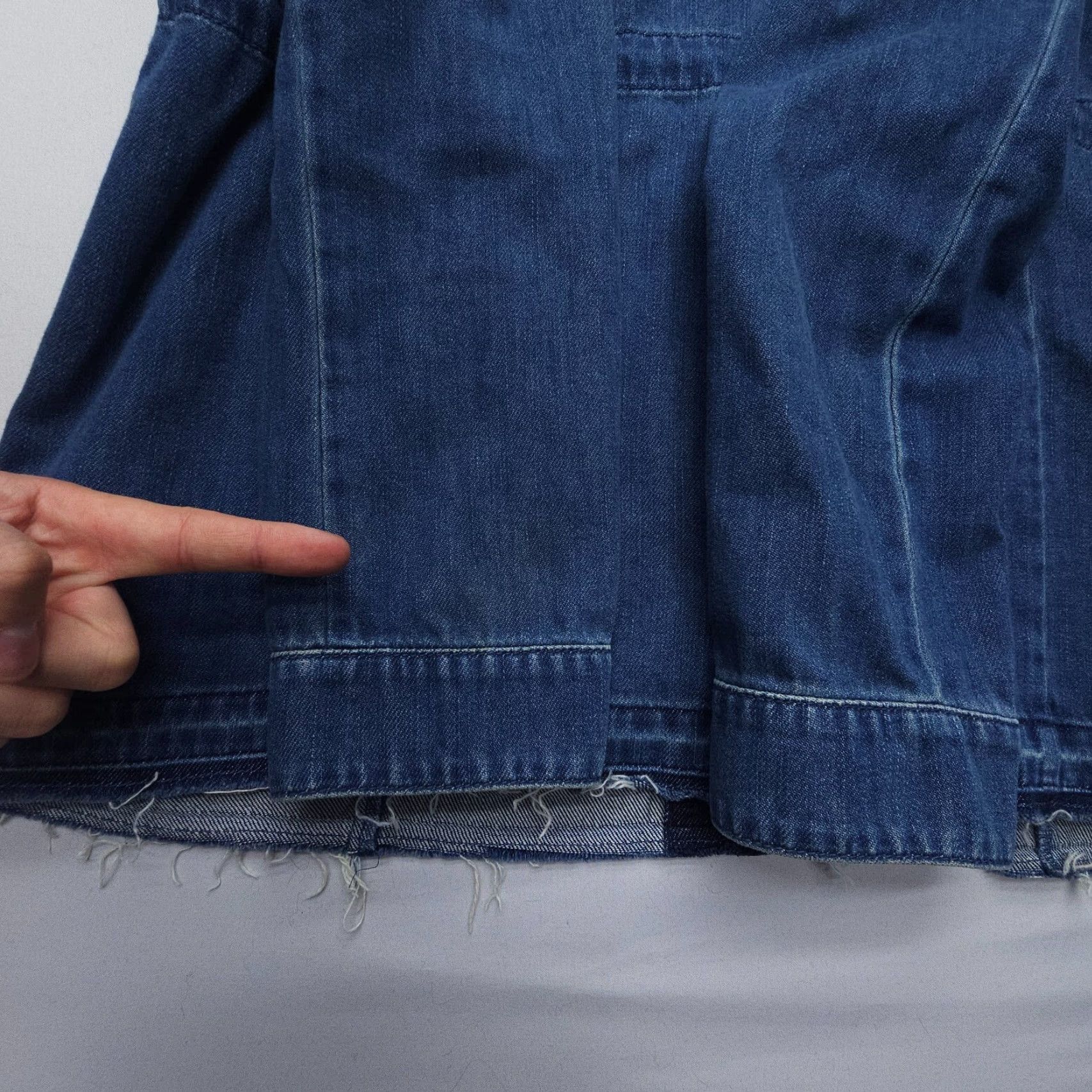 J. Jill VINTAGE J Jill Denim Chore Coat Womens M Blue Dark Wash Cotton Barn Western Cinch Size M / US 6-8 / IT 42-44 - 3 Thumbnail