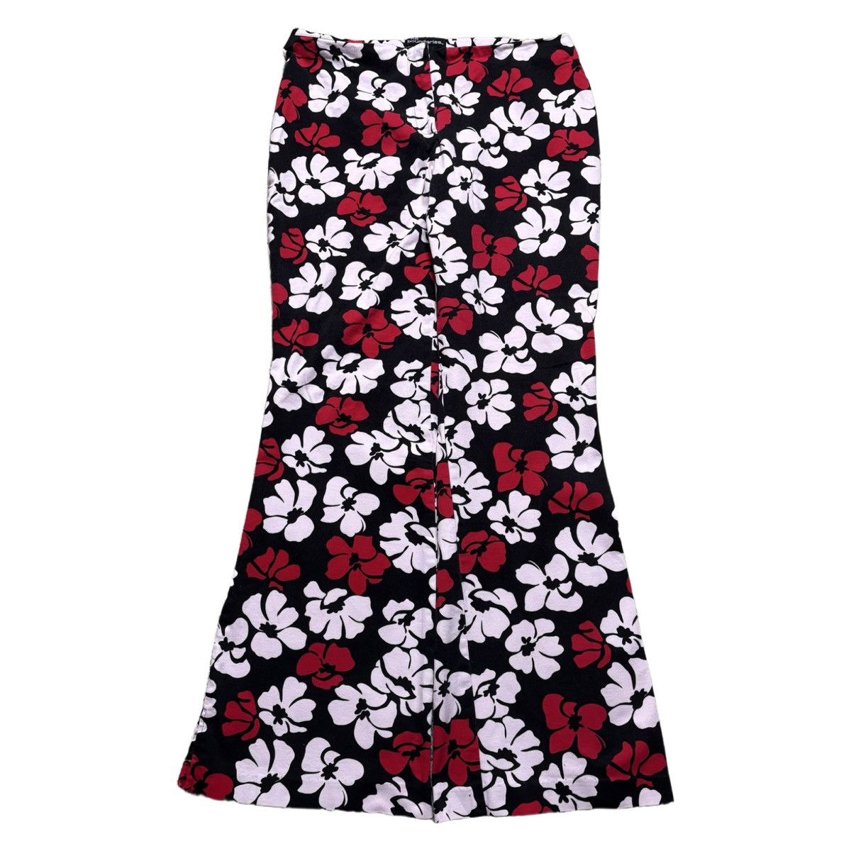 Other Vintage Y2K Hawaiian Floral Flare Pants No Boundaries 13 Size 30" / US 8 / IT 44 - 1 Thumbnail
