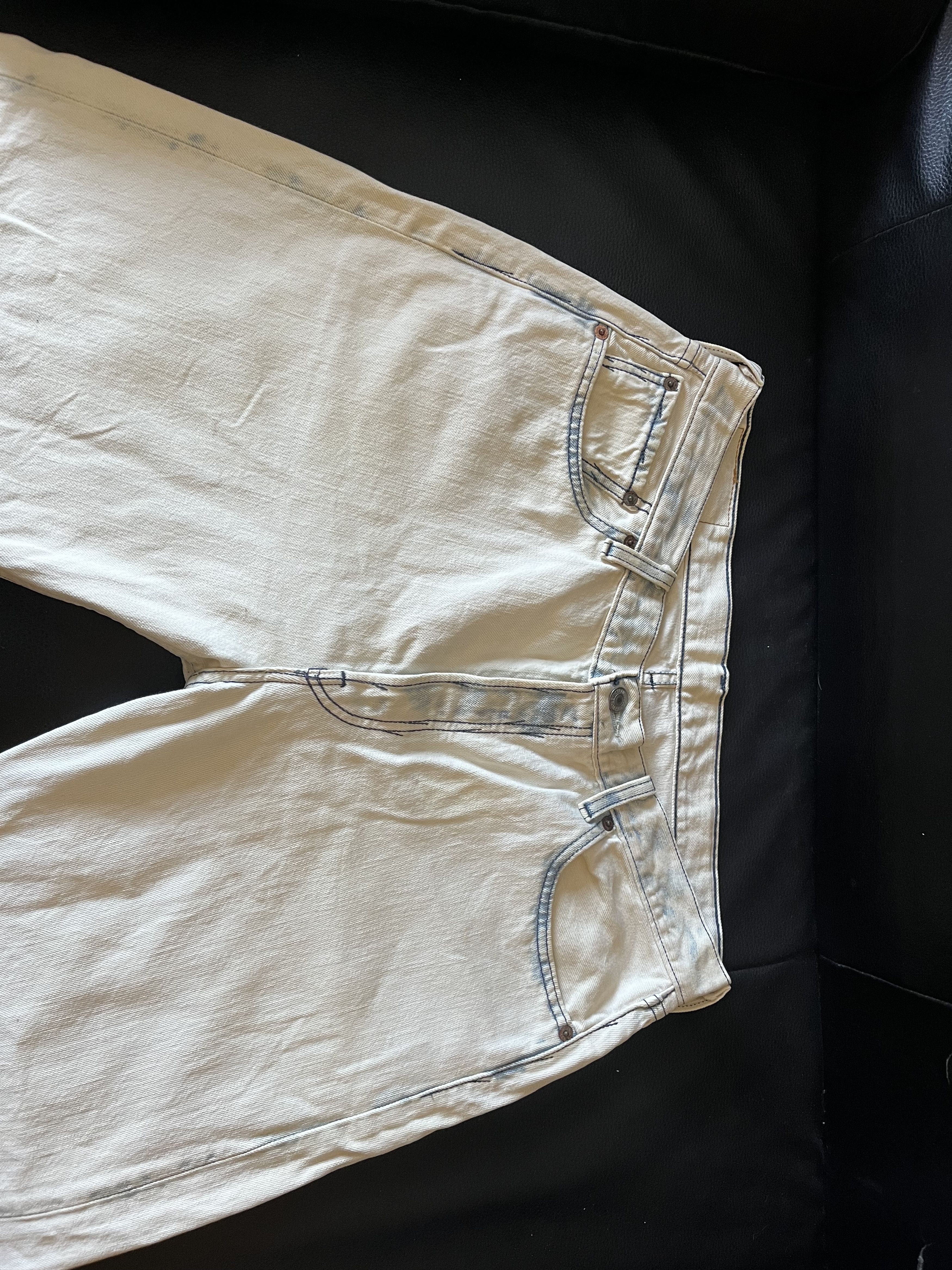 Levi's Vintage Clothing Vintage Levi’s 501 White Jeans – Rare, T01 Button Size US 34 / EU 50 - 4 Thumbnail