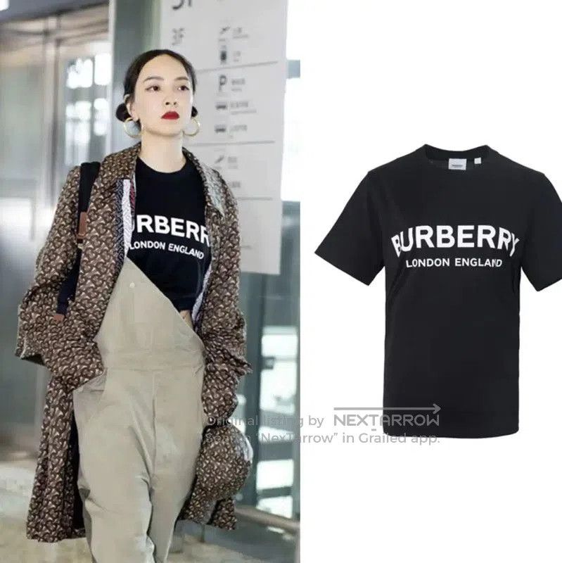 Burberry Burberry Black Logo Print T-Shirt for Women. Size M / US 6-8 / IT 42-44 - 9 Thumbnail