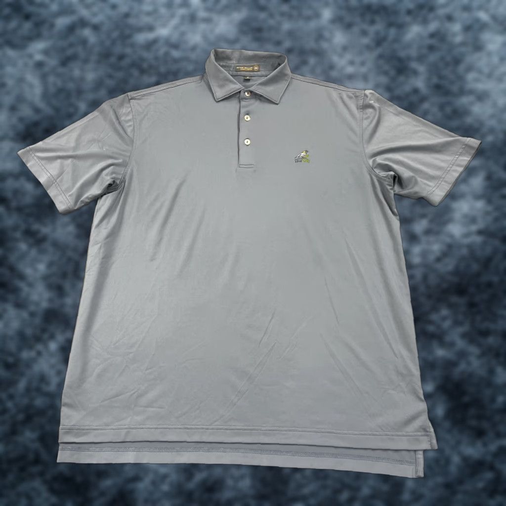 Peter Millar Peter Millar Summer Comfort Polo Shirt Mens L Gray Solid Golf Activewear Short Sleeve Casual, Stretch, Easy Care Size US L / EU 52-54 / 3 - 1 Thumbnail