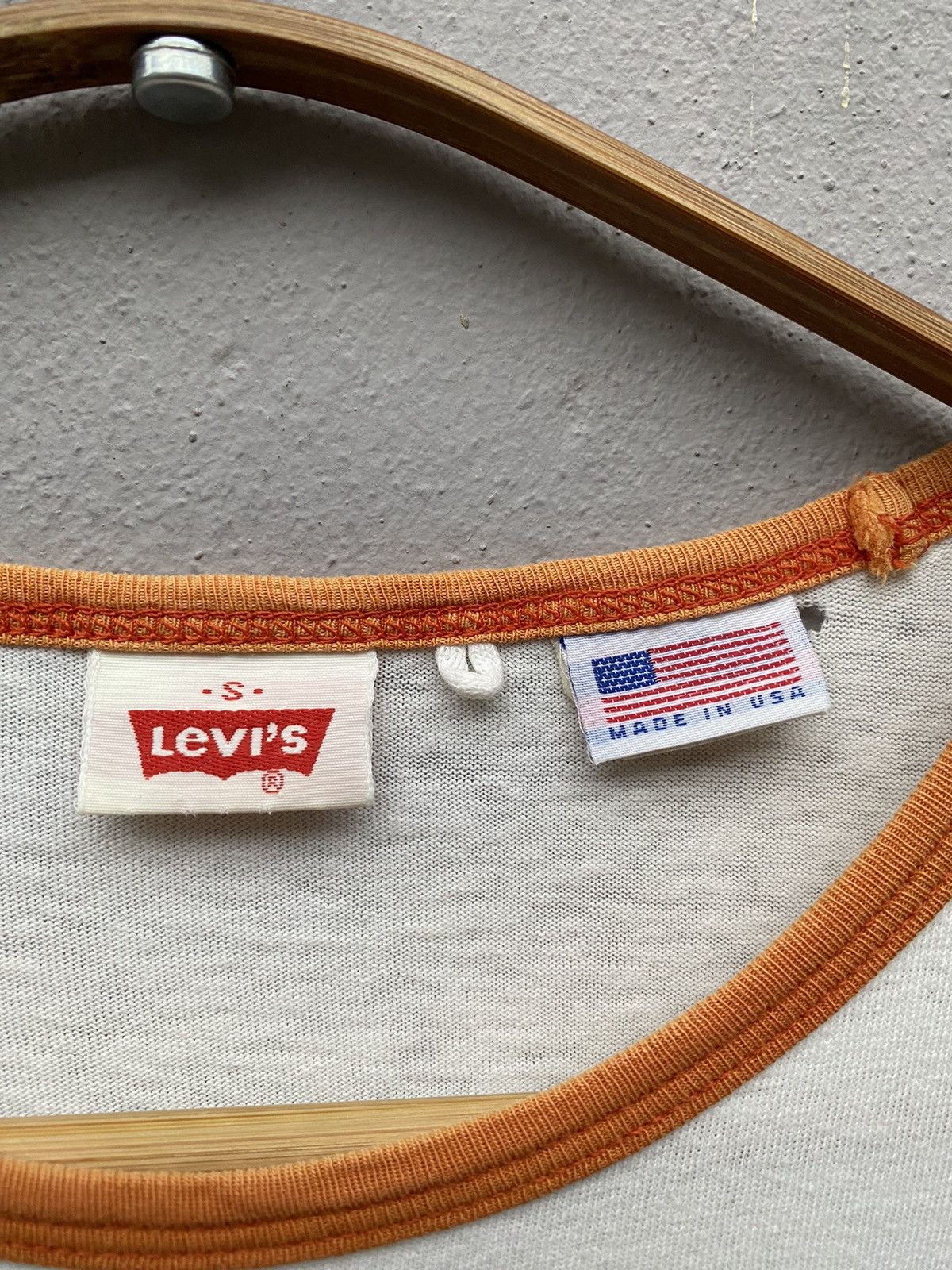 LVC × Levi's × Levi's Vintage Clothing 70’s Reproduction LVC Levi’s Vintage Clothing Batwing Ringer Size US S / EU 44-46 / 1 - 7 Thumbnail