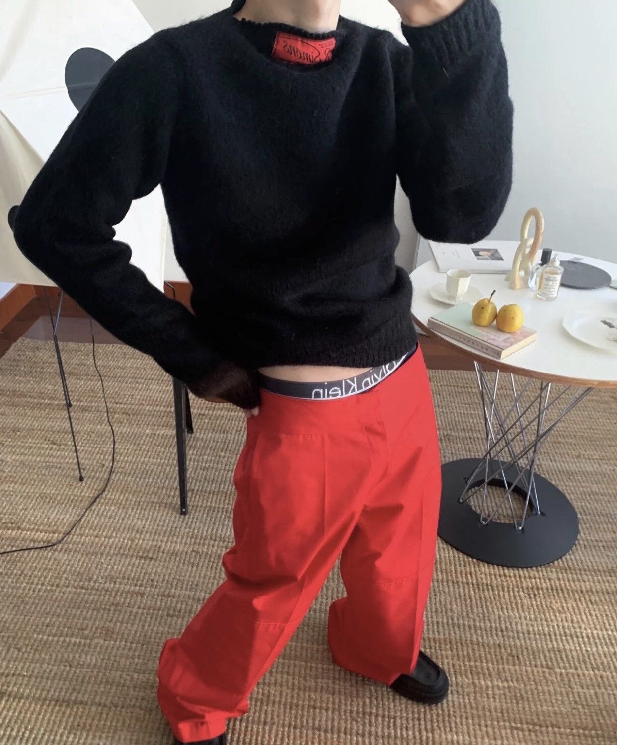 Raf Simons Raf Simons 2021AW flat spliced collar logo wool sweater Size US M / EU 48-50 / 2 - 3 Thumbnail