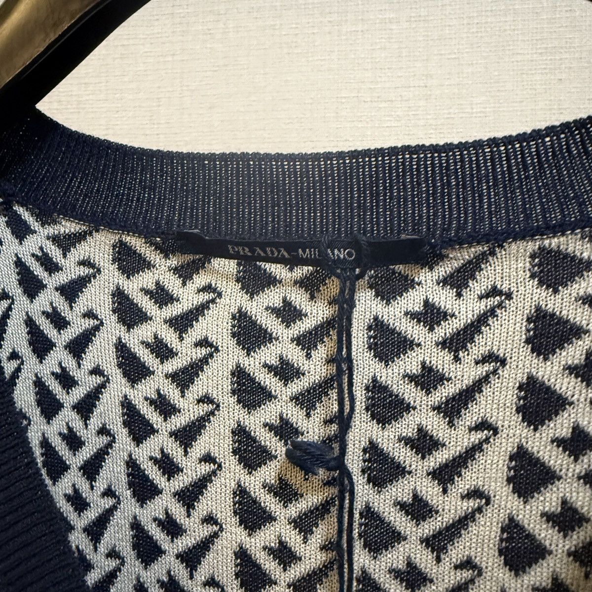 Prada PRADA 15SS Geometric Jacquard Knit Vest Gilet Size US S / EU 44-46 / 1 - 3 Thumbnail