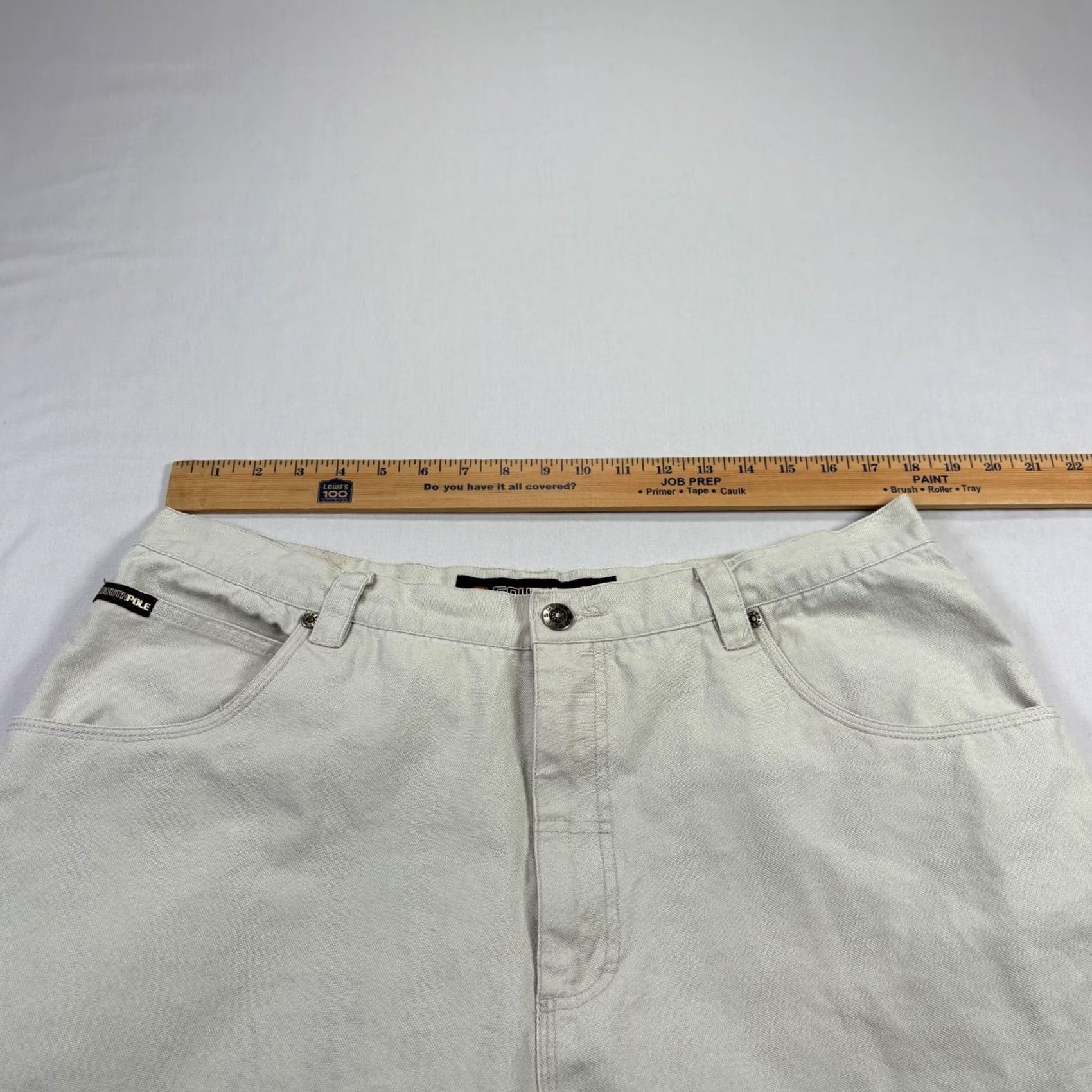 Southpole VINTAGE Southpole Pants Mens Size 40 Beige Carpenter Wide-Leg Baggy Y2K Hip Hop Mens Size US 40 / EU 56 - 5 Thumbnail