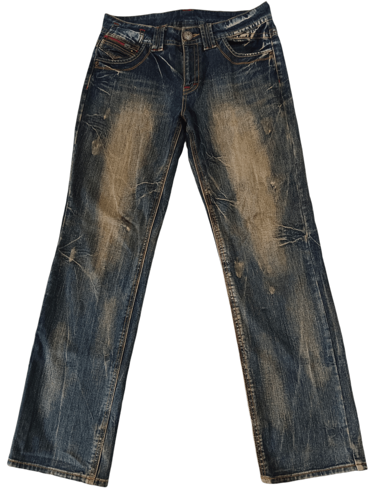 If Six Was Nine 💥Original Jeans💥 Mudmax Distressed Denim Size US 33 - 1 Thumbnail