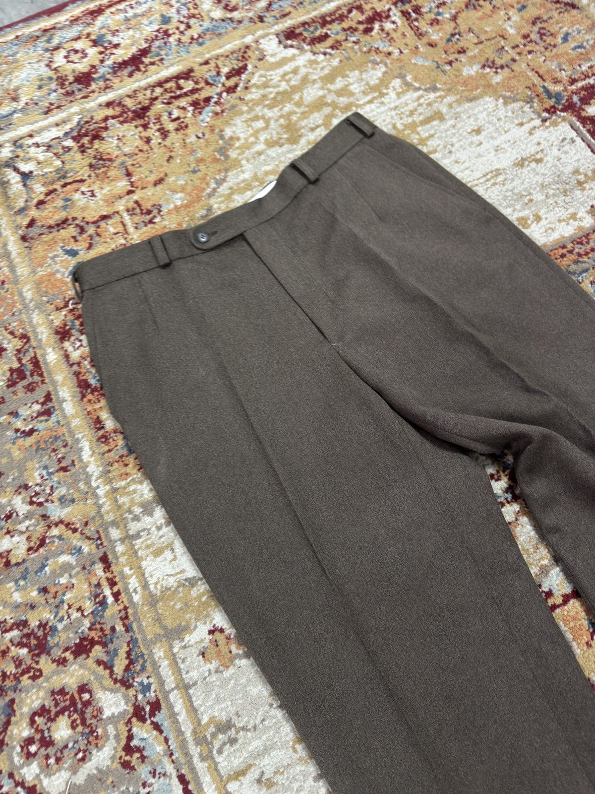 Japanese Brand 1980s Wool Suit Pants Baggy Trousers Blend Balenciaga Rick Size US 33 - 3 Thumbnail