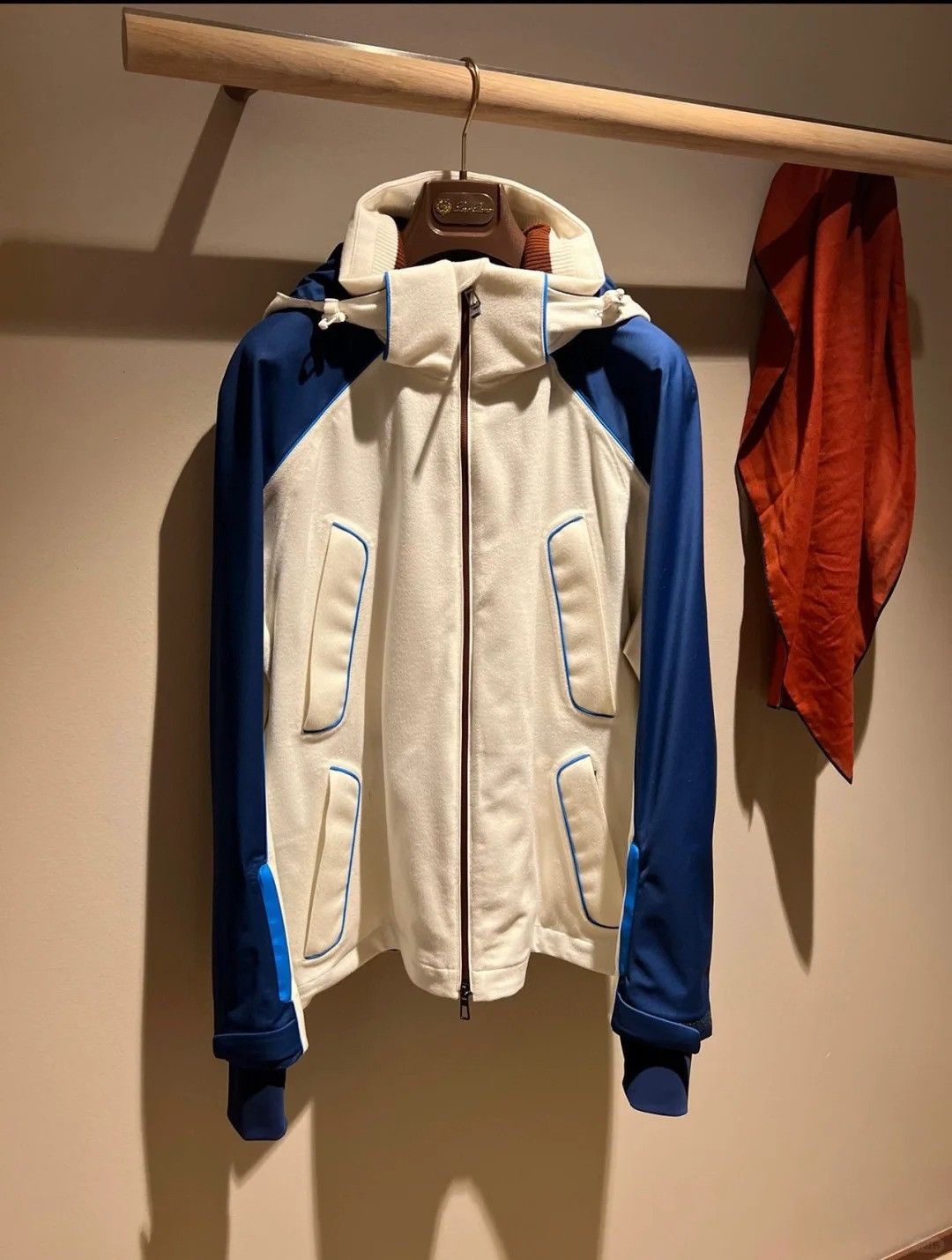 image of Loro Piana Icer Ski Zip-Up Cashmere Jacket in Blue, Men's (Size Medium)