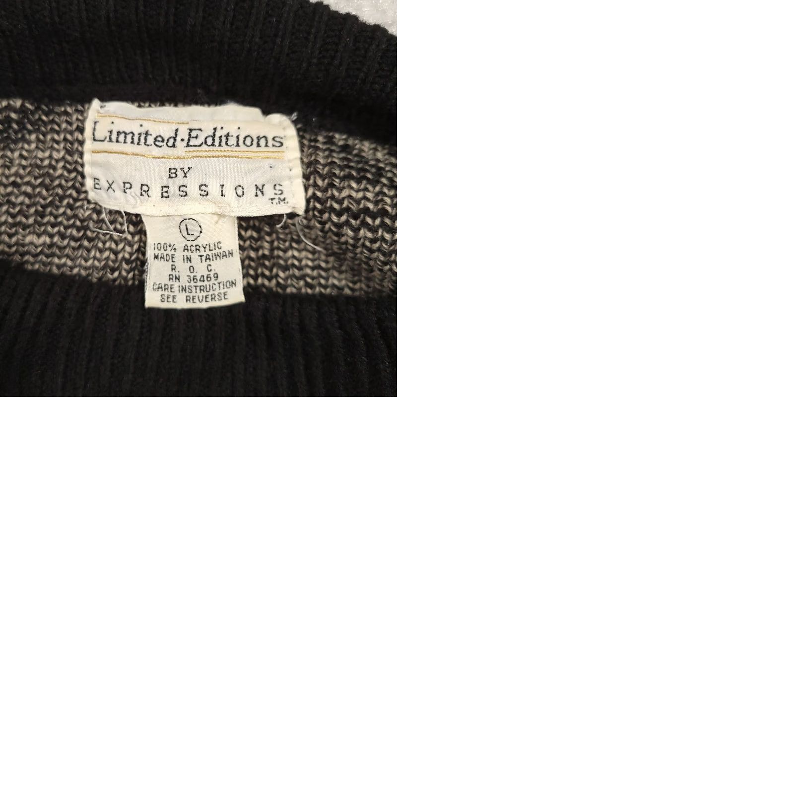 Vintage VINTAGE Expressions Limited Editions Men Large Knit Sweater Crewneck Cardigan Beige Geometric Knit Size US L / EU 52-54 / 3 - 9 Thumbnail